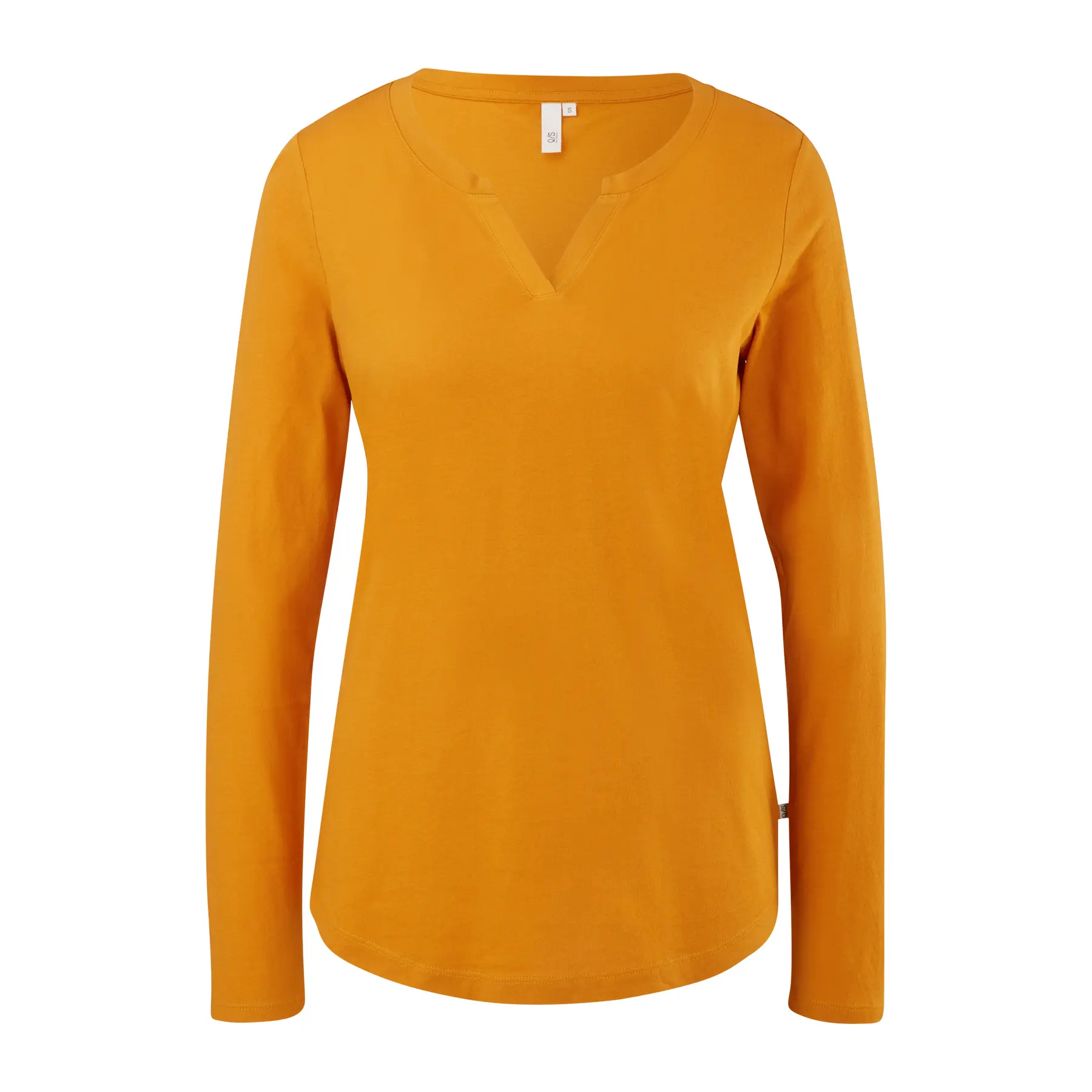 Langärmliges Jersey-T-Shirt mit Stehkragen für Damen QS