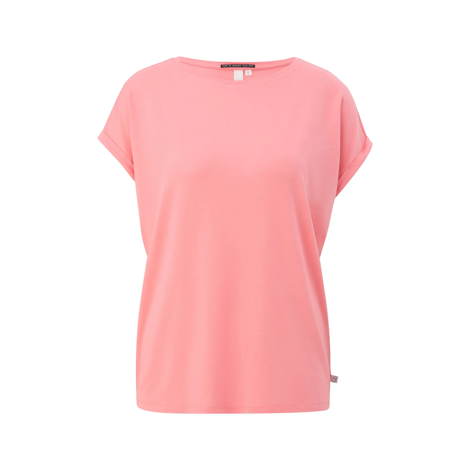Oversize T-Shirt aus Lyocell-Mix mit Rundhals für Damen QS