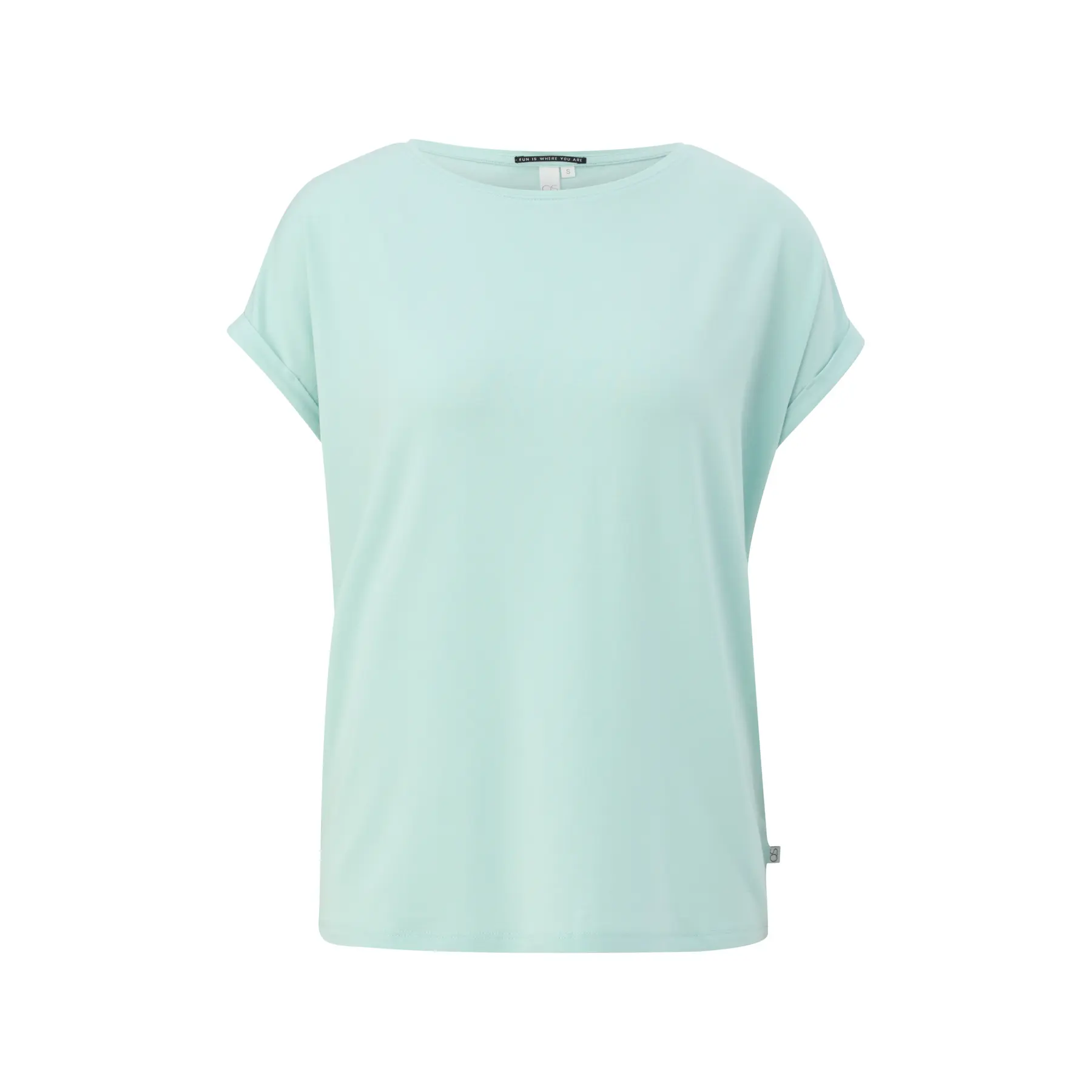 Oversize T-Shirt aus Lyocell-Mix mit Rundhals für Damen QS