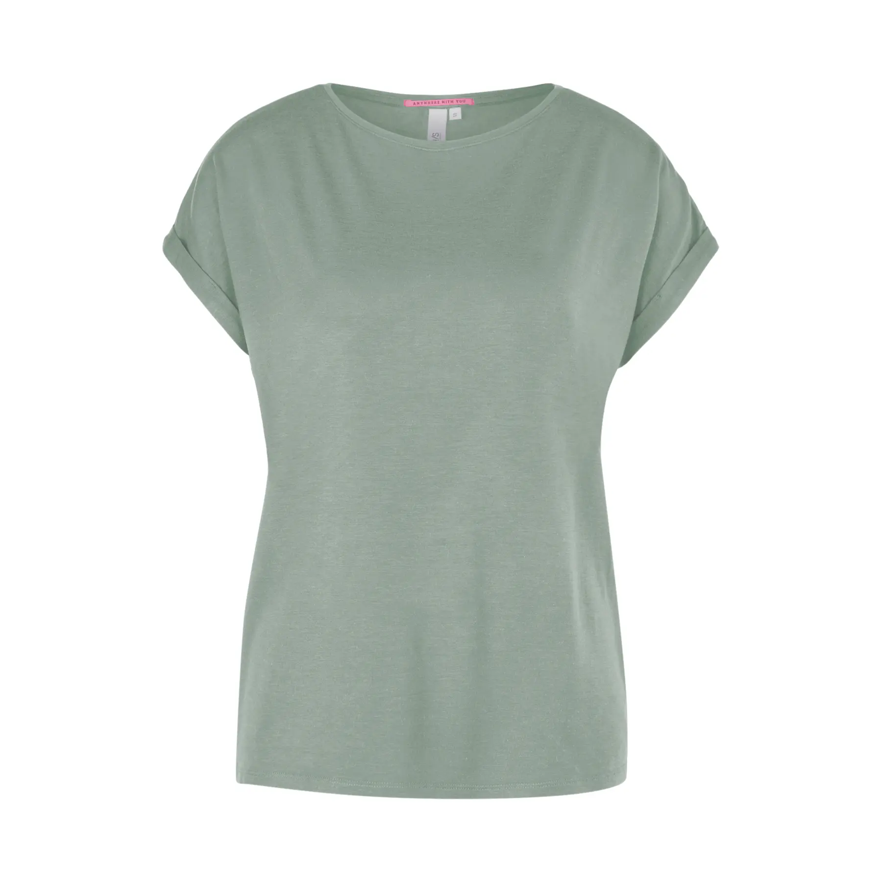 Q/S designed by - T-shirt - Maat XS - Vrouwen - Groen - Lyocell
