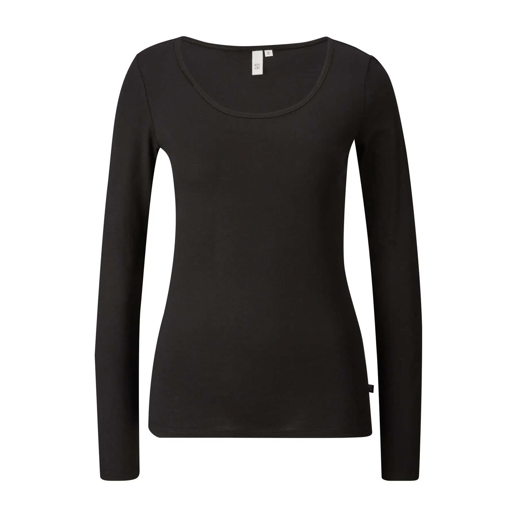 Leichtes, ajustiertes Langarm-T-Shirt aus Modal für Damen QS