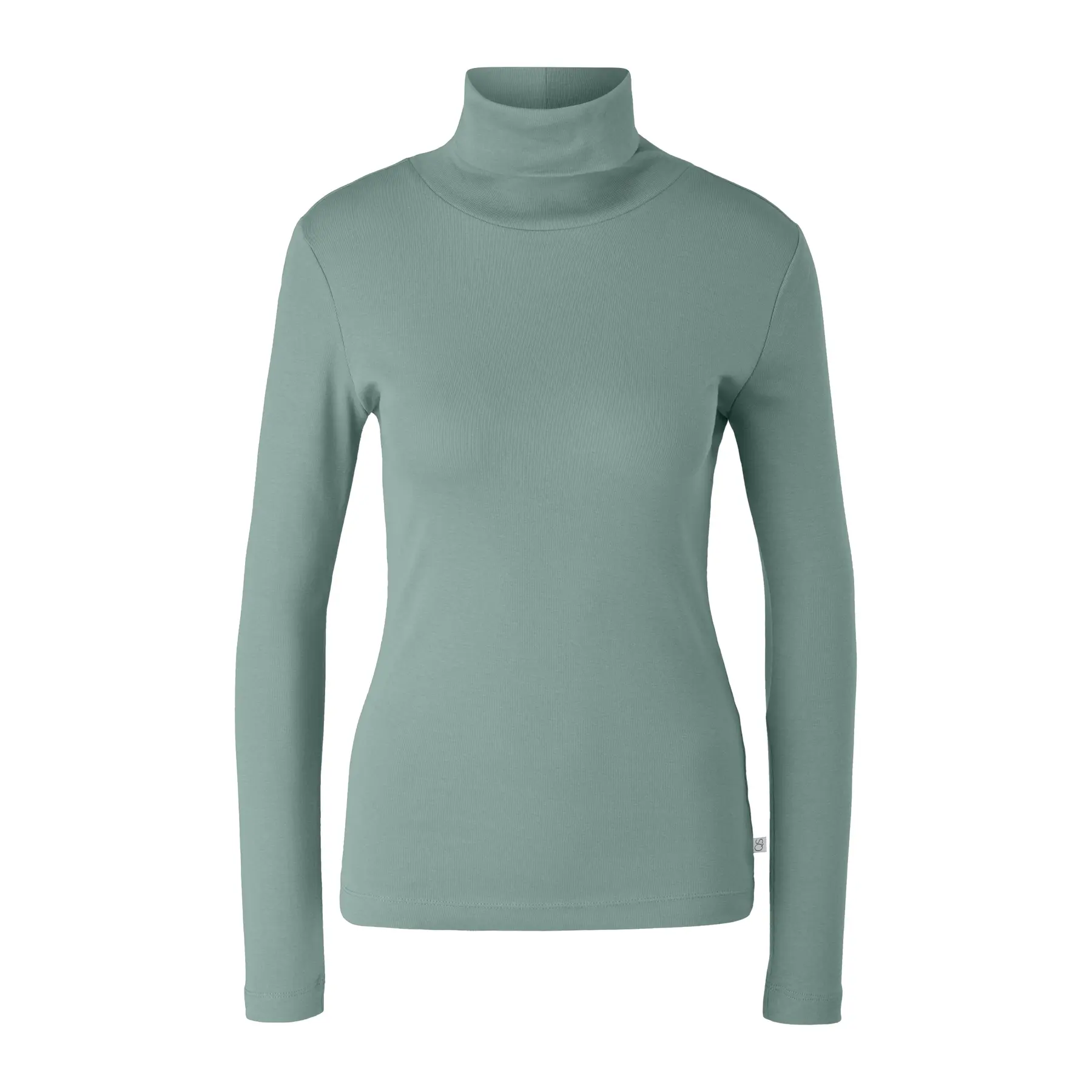 Damen Langarm T-Shirt aus Baumwolljersey mit Rollkragen QS