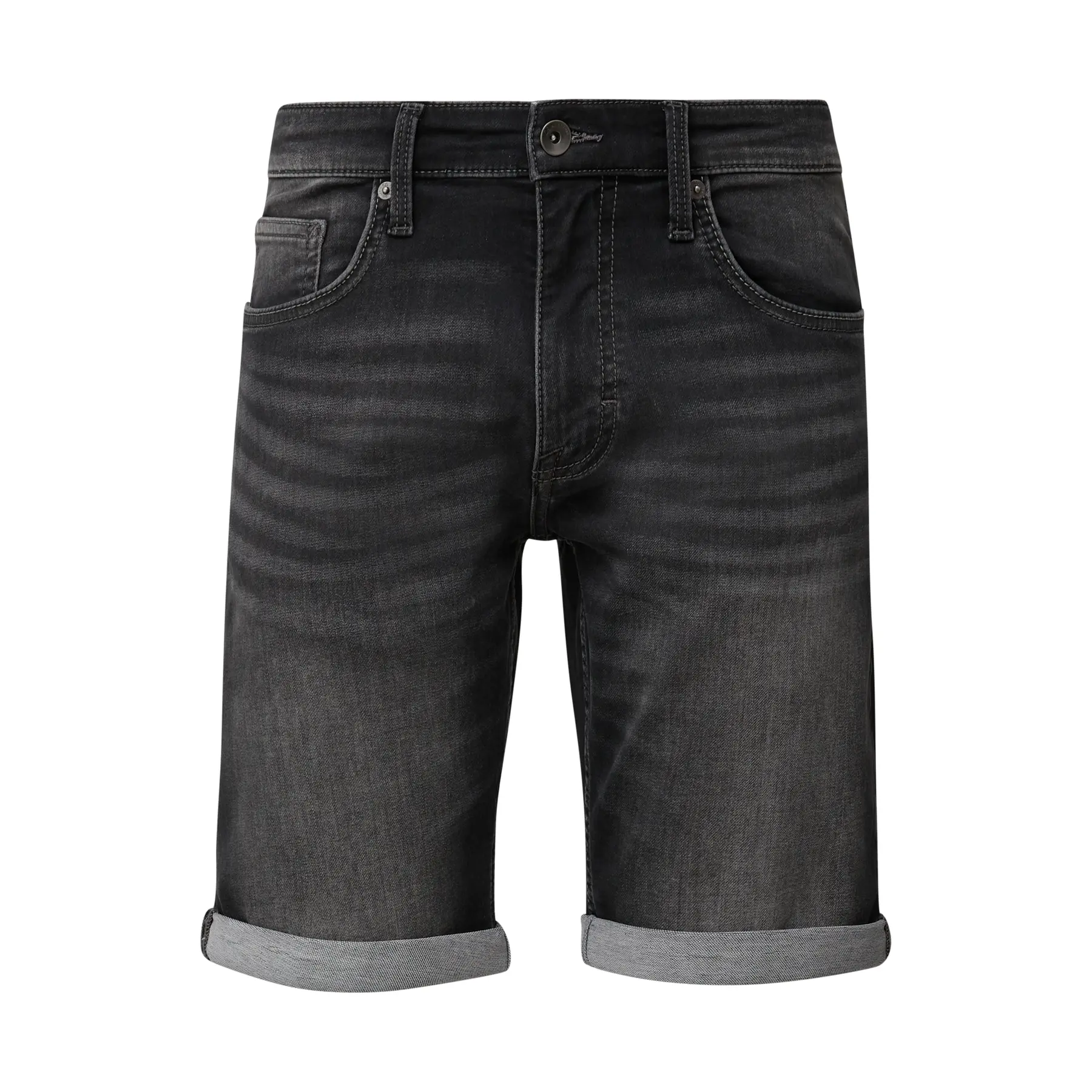 Shorts aus Jeans mit fixen Umschlägen QS