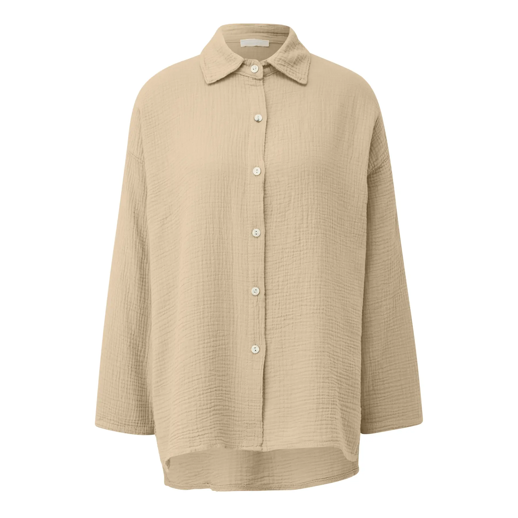 Oversize Bluse aus Mousseline Damen QS