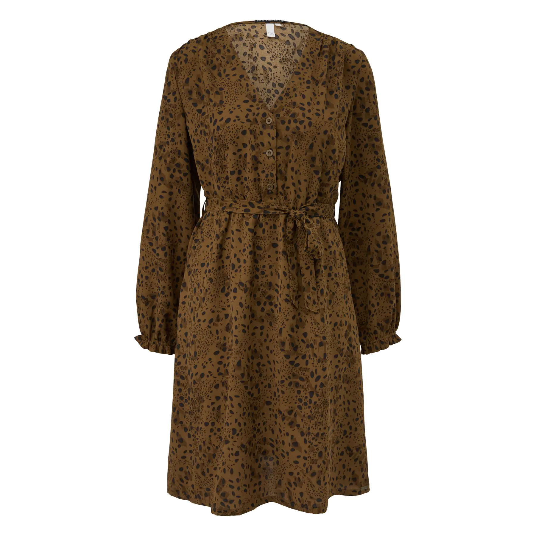 Short Crepe Dress Women Qs