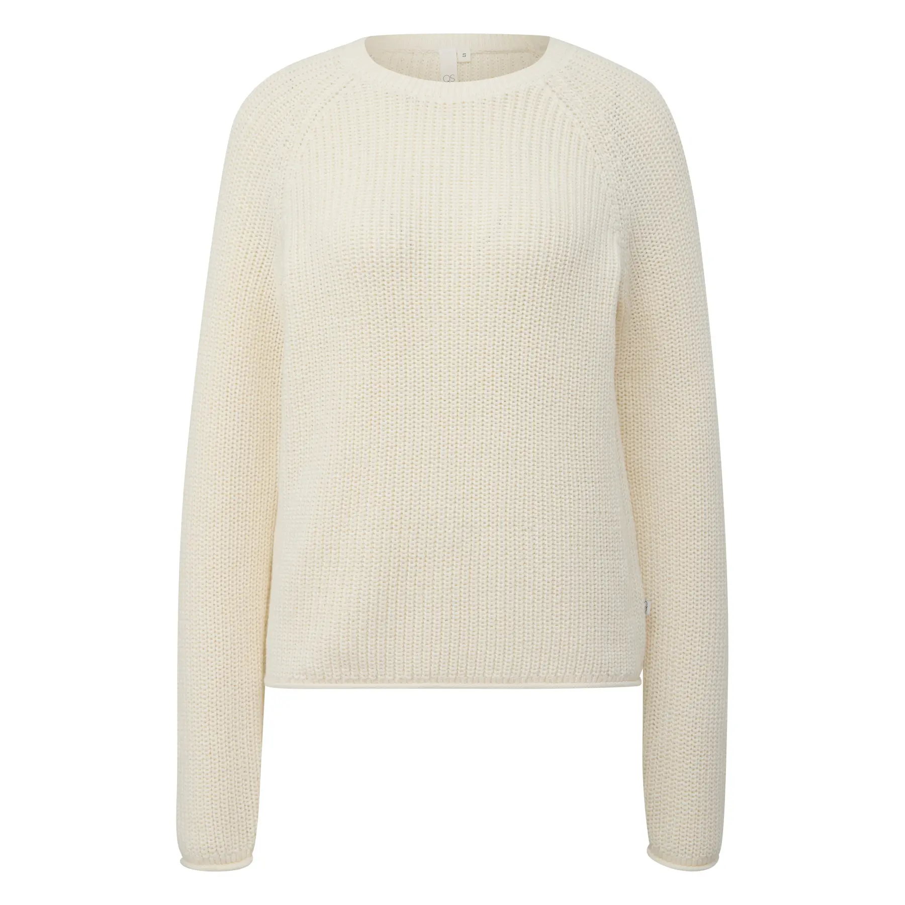 Damen Raglanärmel Pullover in Melange-Strick QS