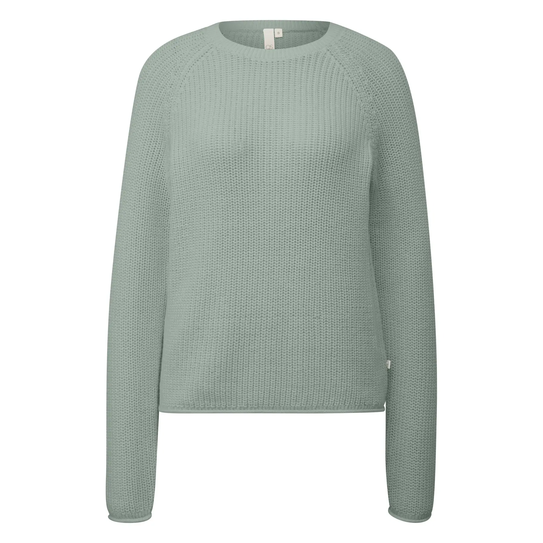 Damen Raglanärmel Pullover in Melange-Strick QS