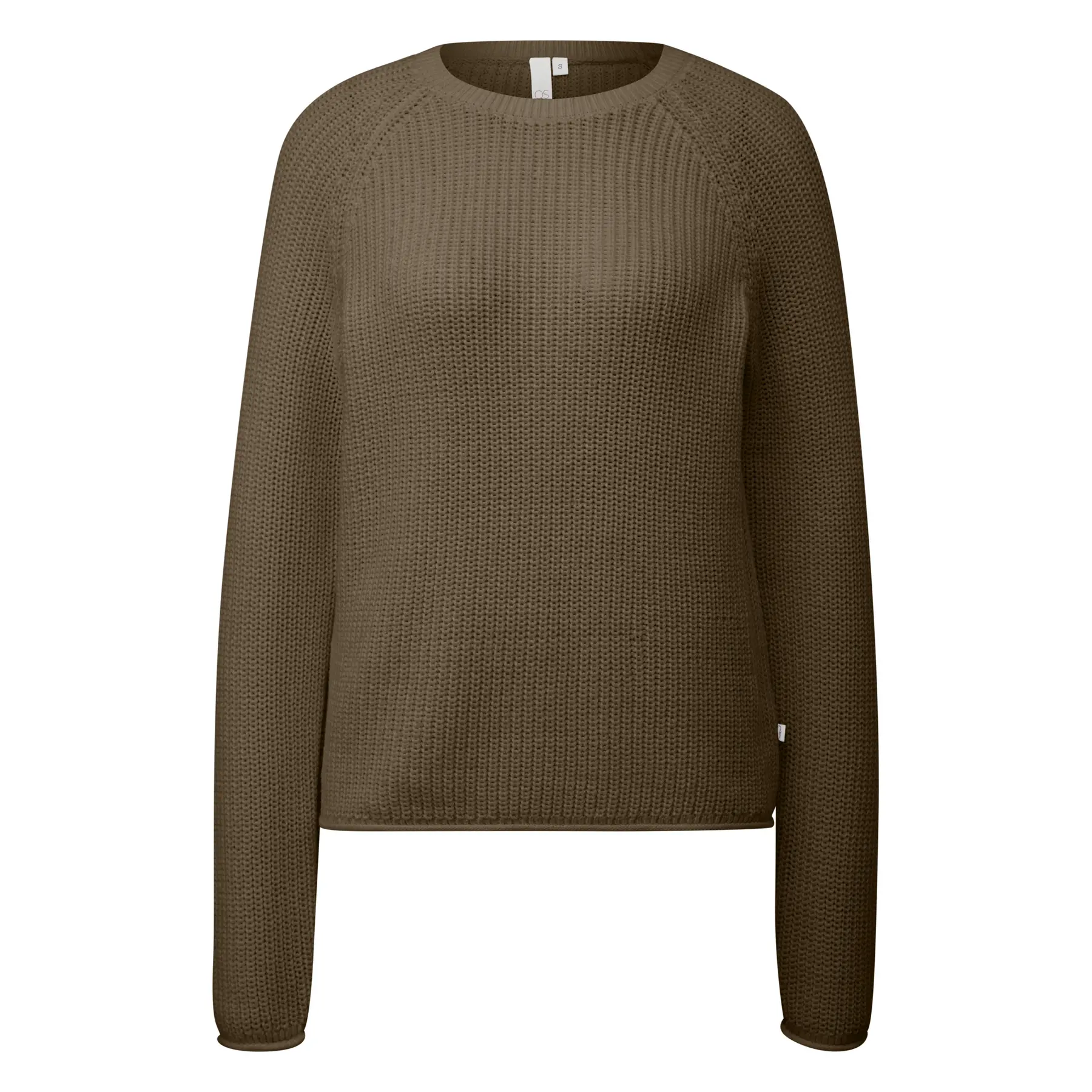 Damen Raglanärmel Pullover in Melange-Strick QS