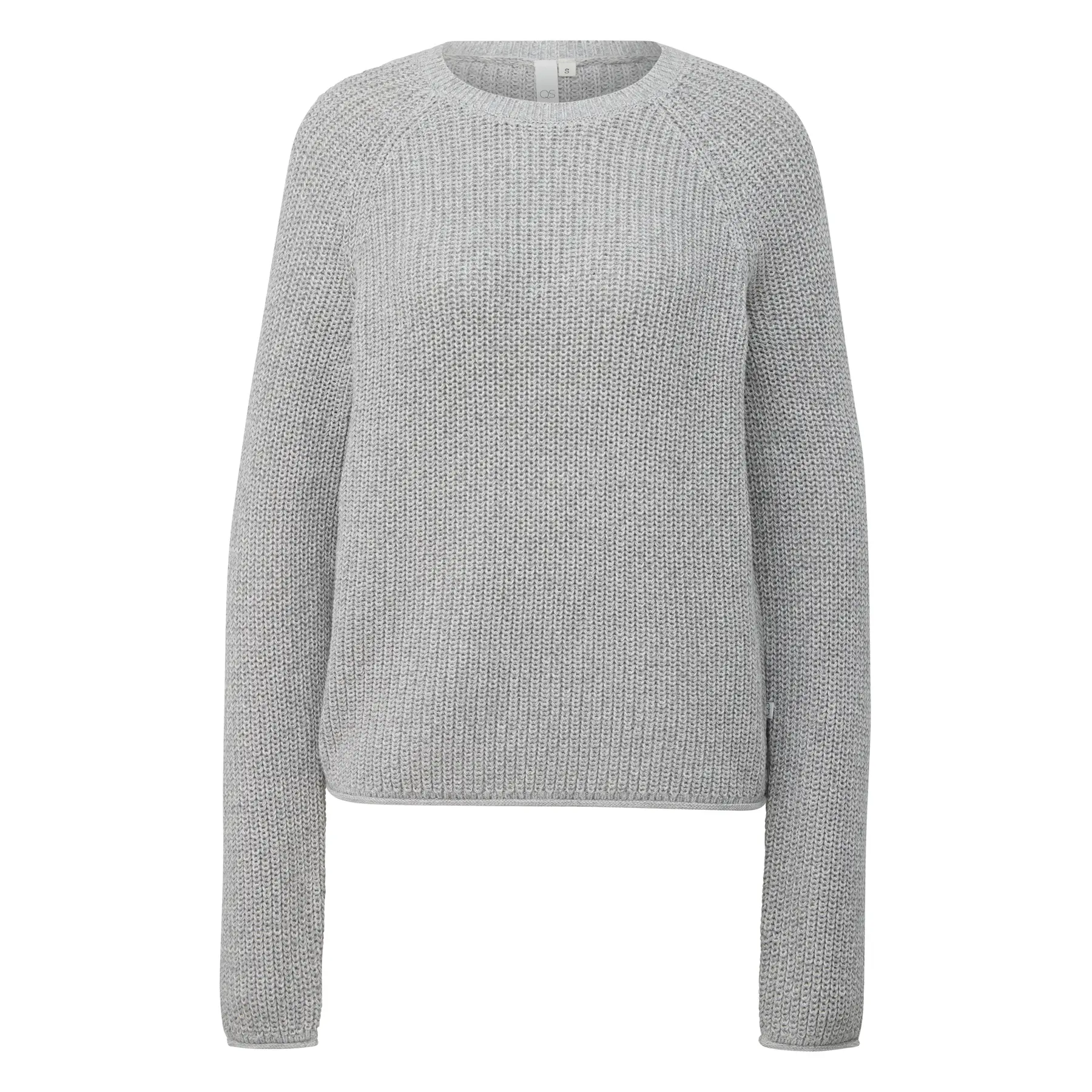 Damen Raglanärmel Pullover in Melange-Strick QS