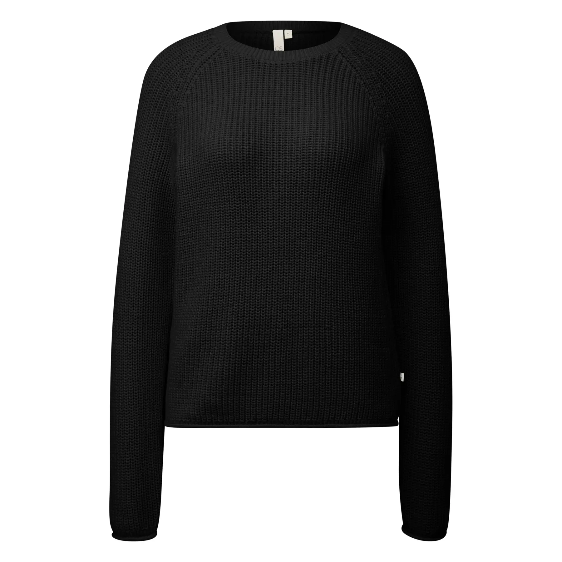 Damen Raglanärmel Pullover in Melange-Strick QS