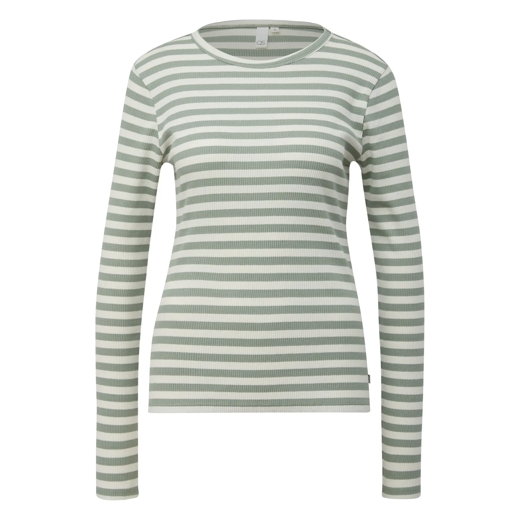 Pull aus geripptem, tailliertem Material für Damen QS