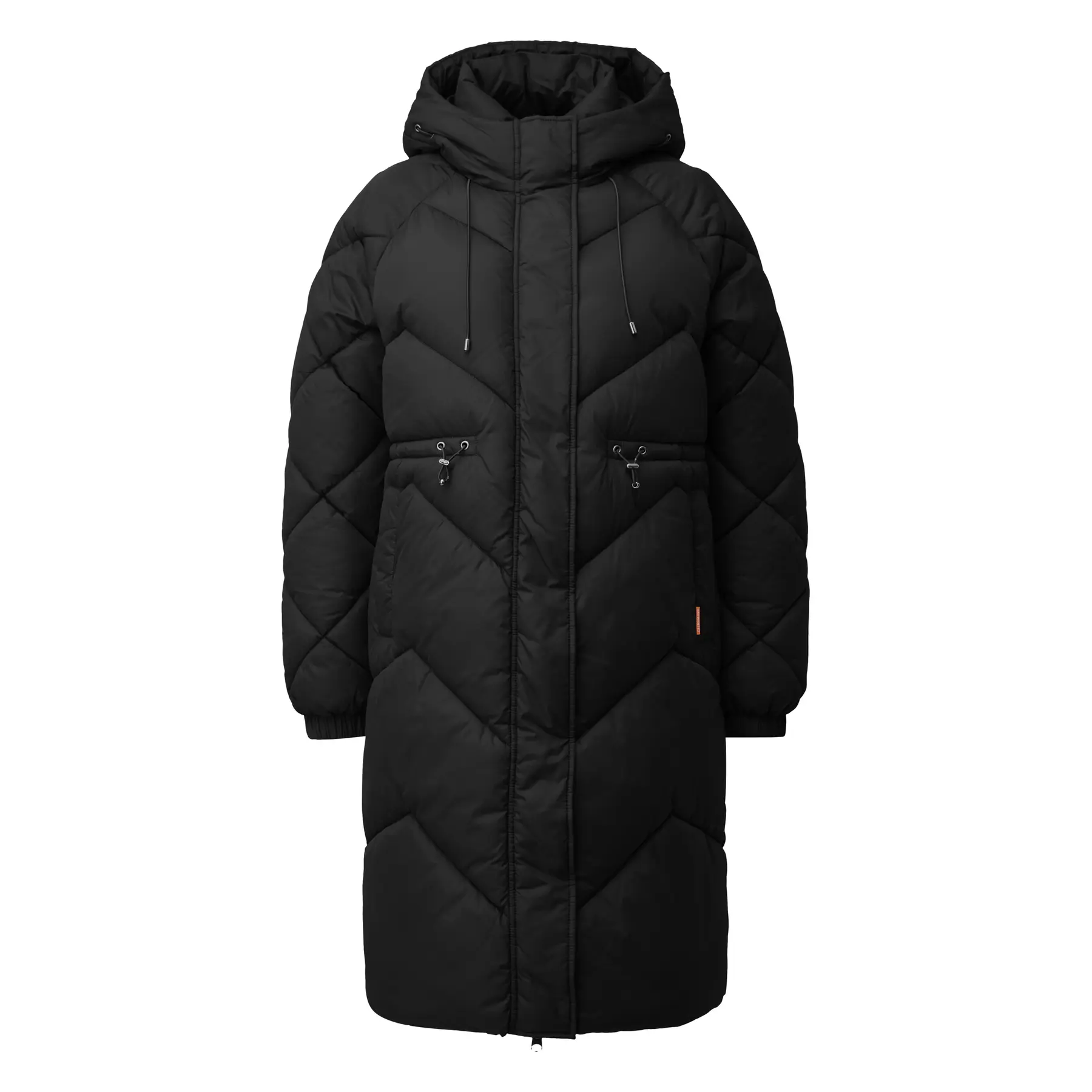 Langjacke mit Kapuze und verdecktem Reißverschluss Damen QS