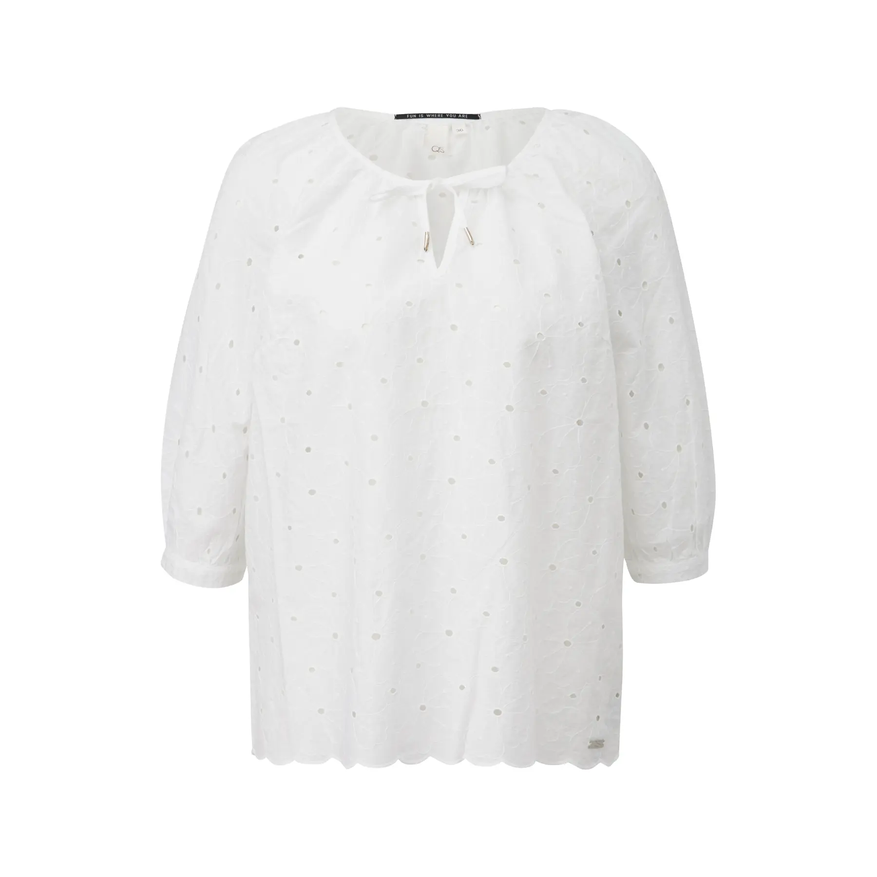 Bluse mit englischer Stickerei Damen QS