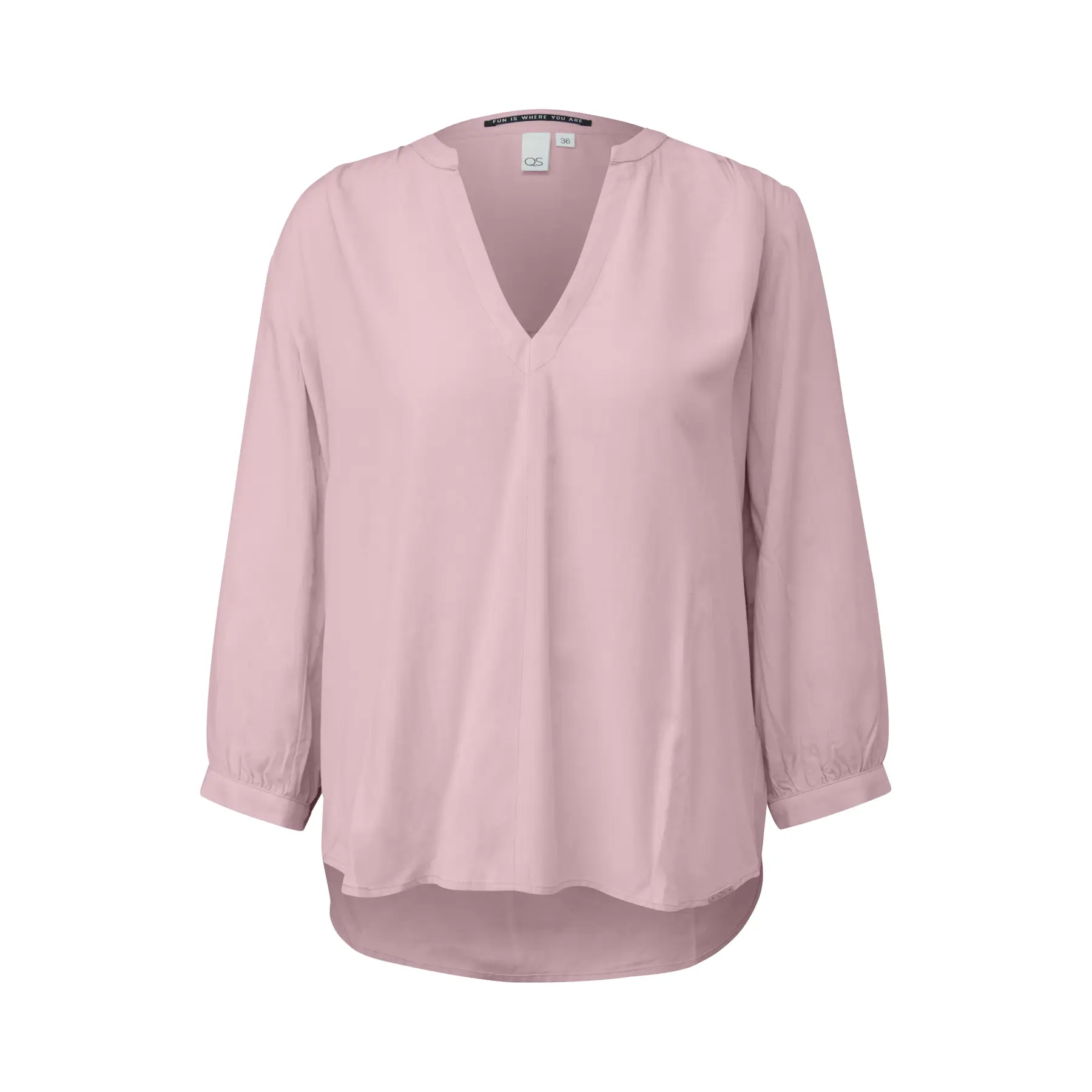 Bluse aus Viskose mit Rüschen an den Schultern Damen QS