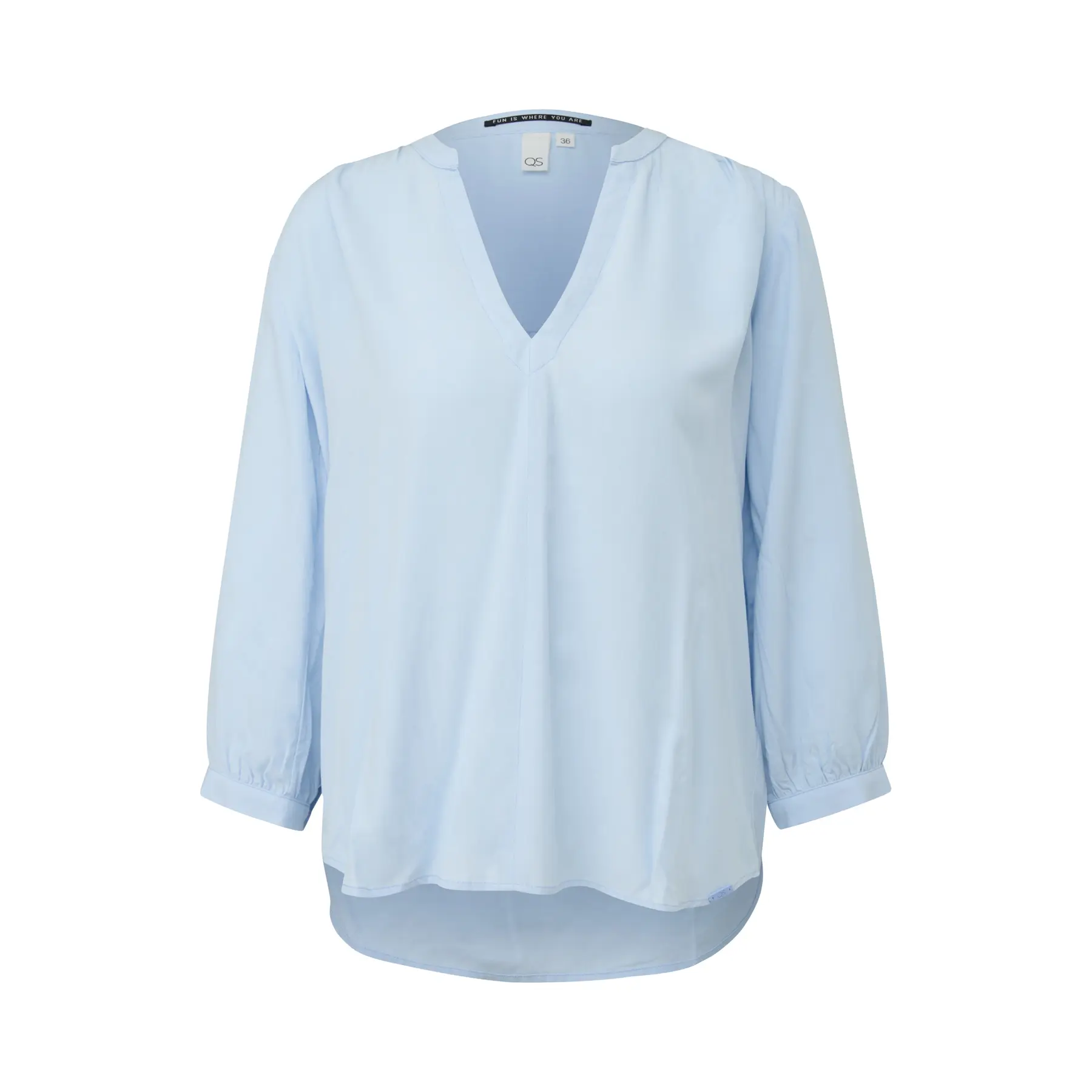 Bluse aus Viskose mit Rüschen an den Schultern Damen QS