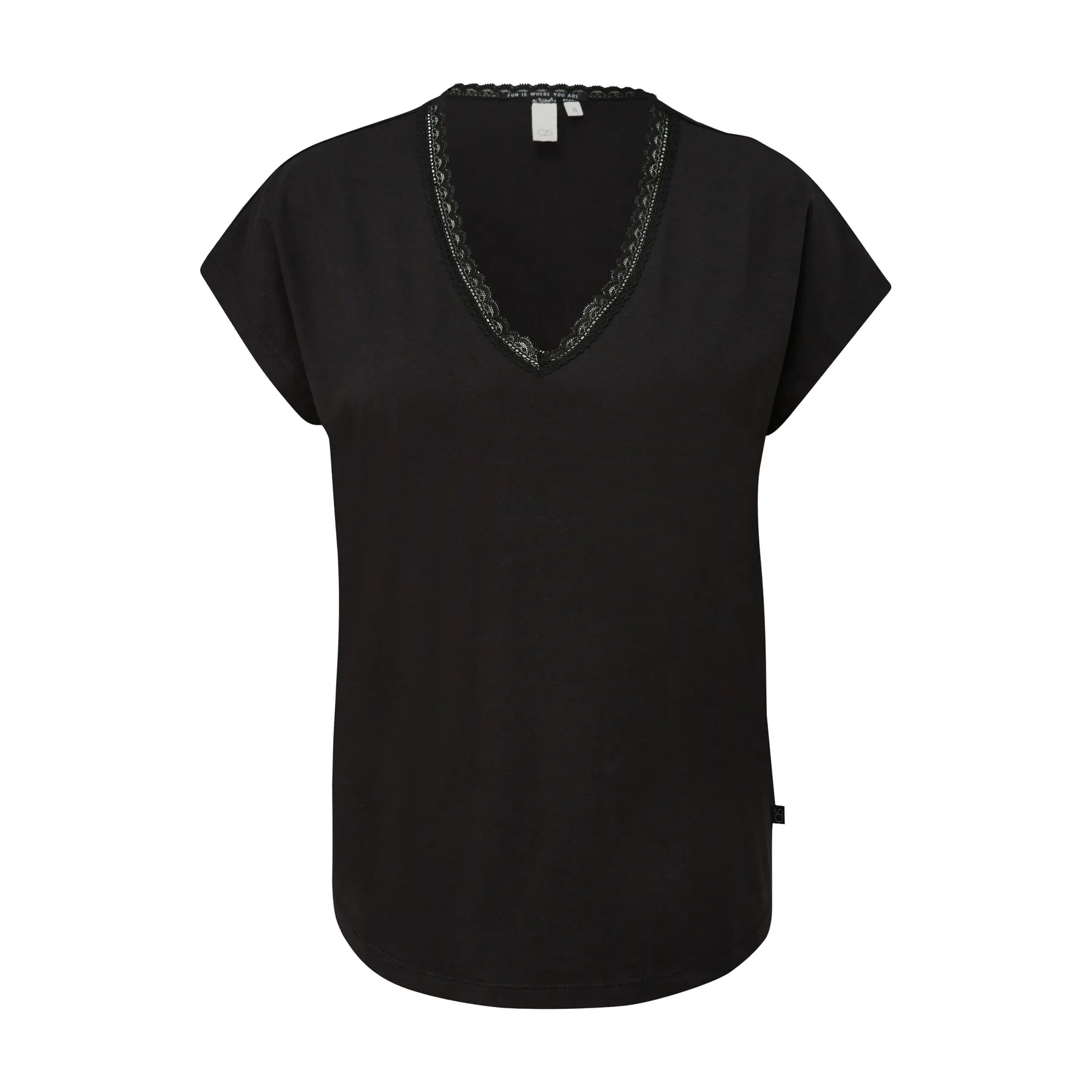 Lace Neck T-Shirt For Women Qs