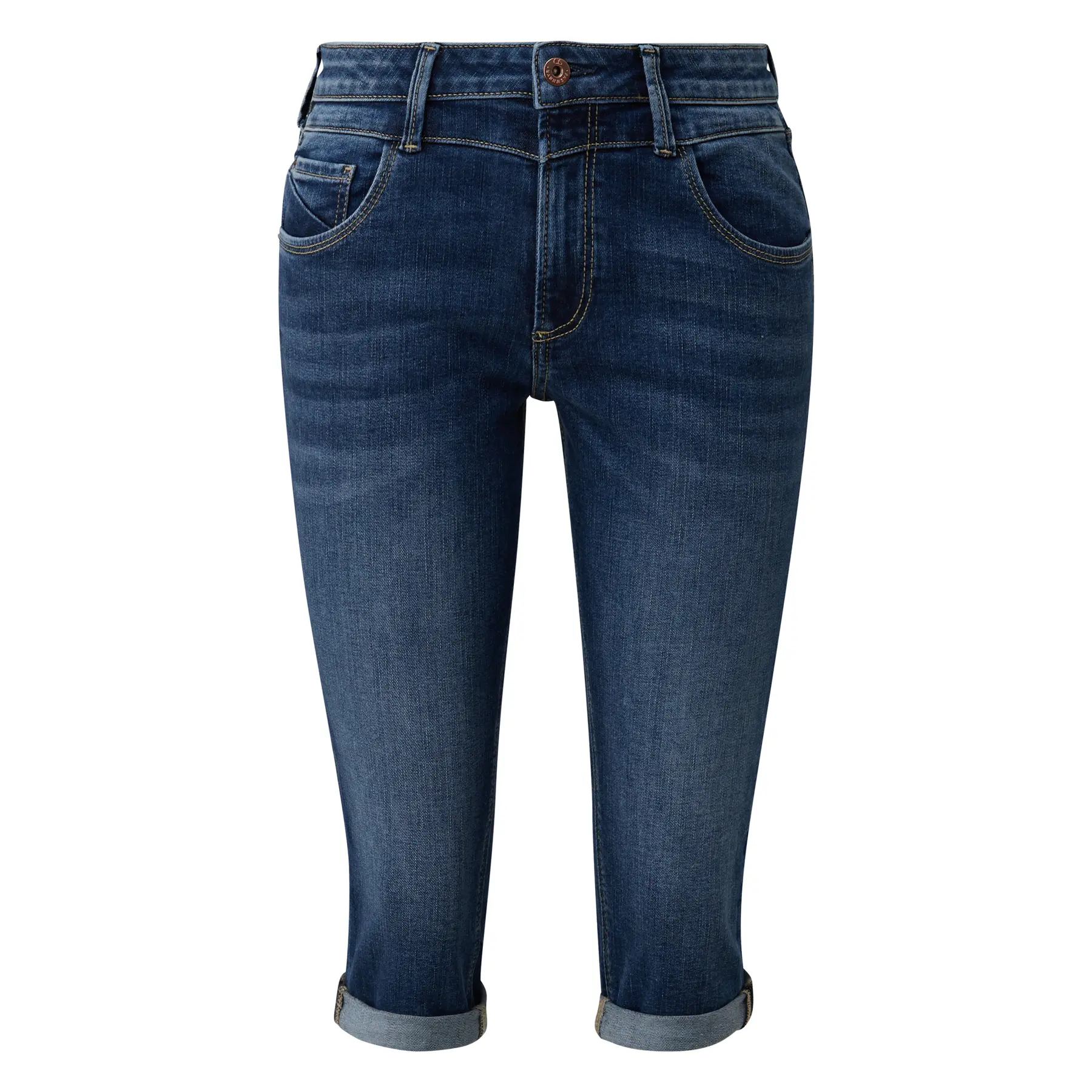 3/4 Slim Jeans mit mittelhoher Taille für Damen QS Catie