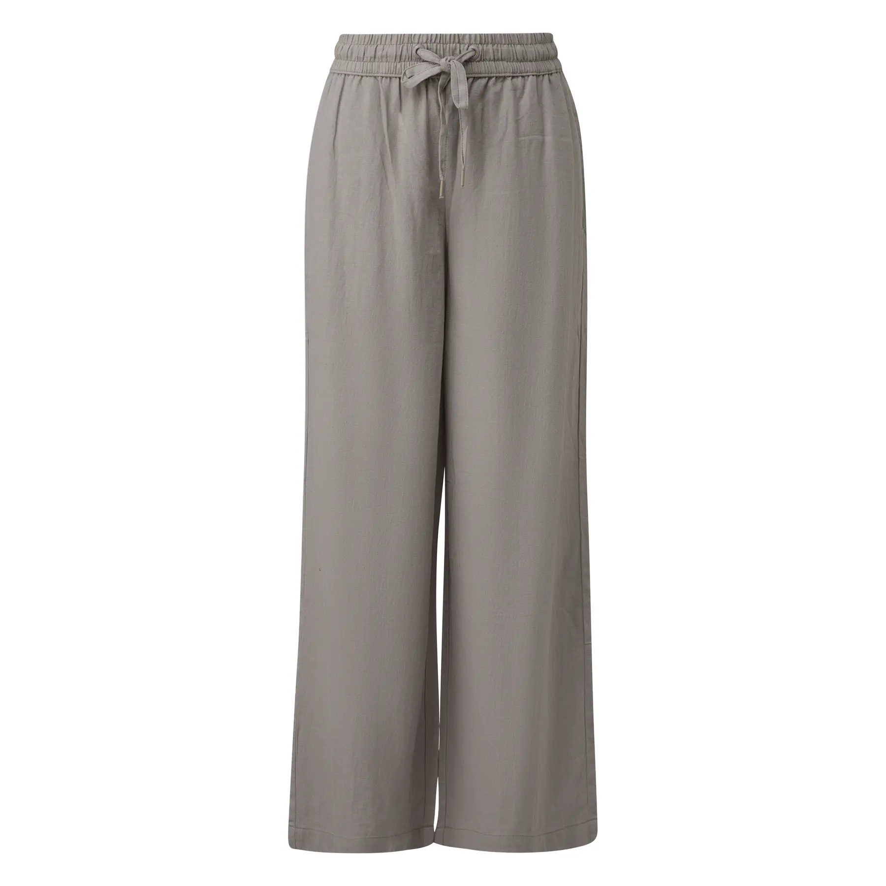 Leinenmix-Hose mit elastischem Bund für Frauen QS