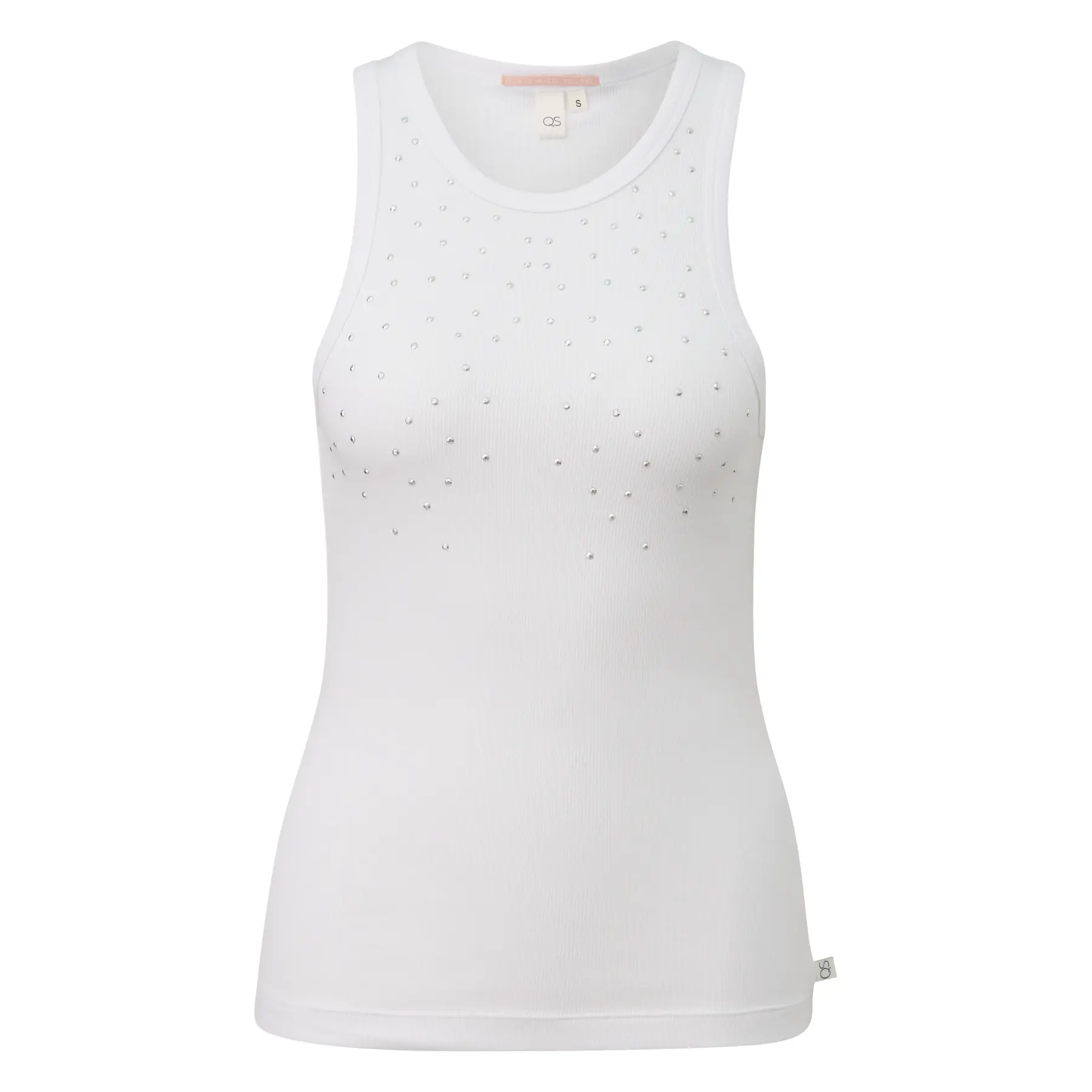 Ripp-Top mit silbernen Nieten für Damen QS