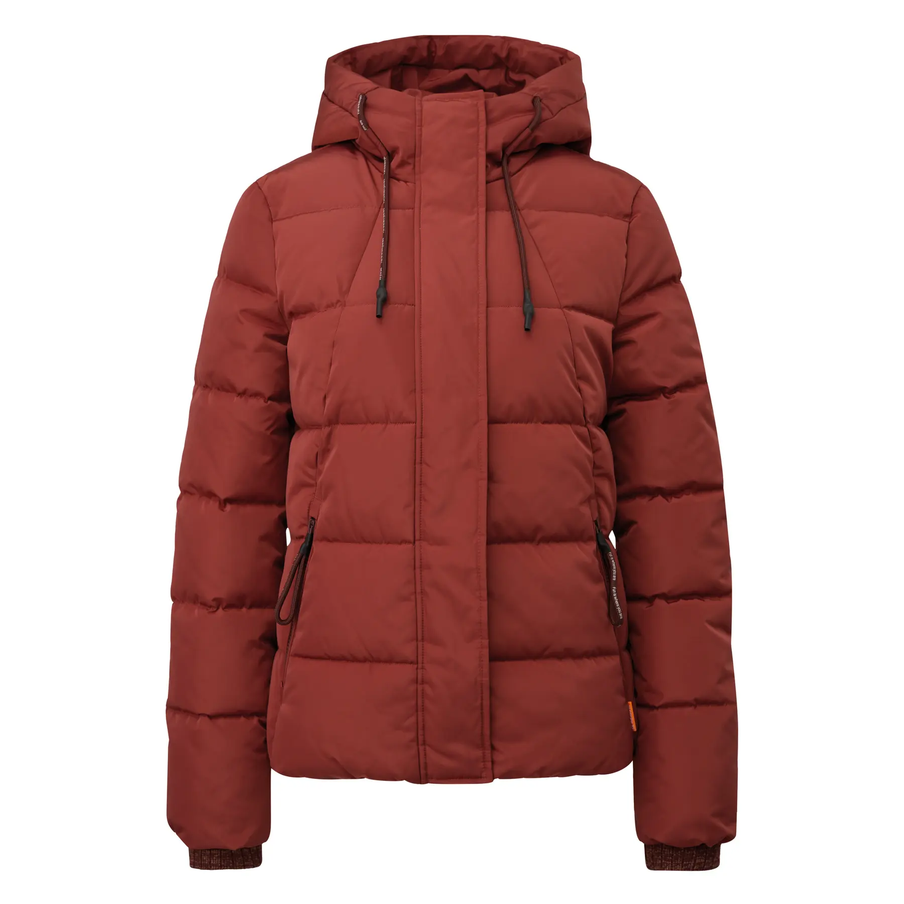Doppeljacke mit Kapuze und elastischem Saum Damen QS