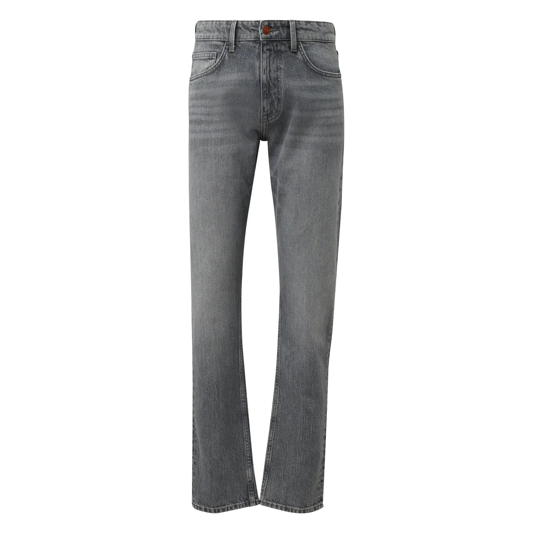 Regular Jeans mit mittelhohem Bund QS