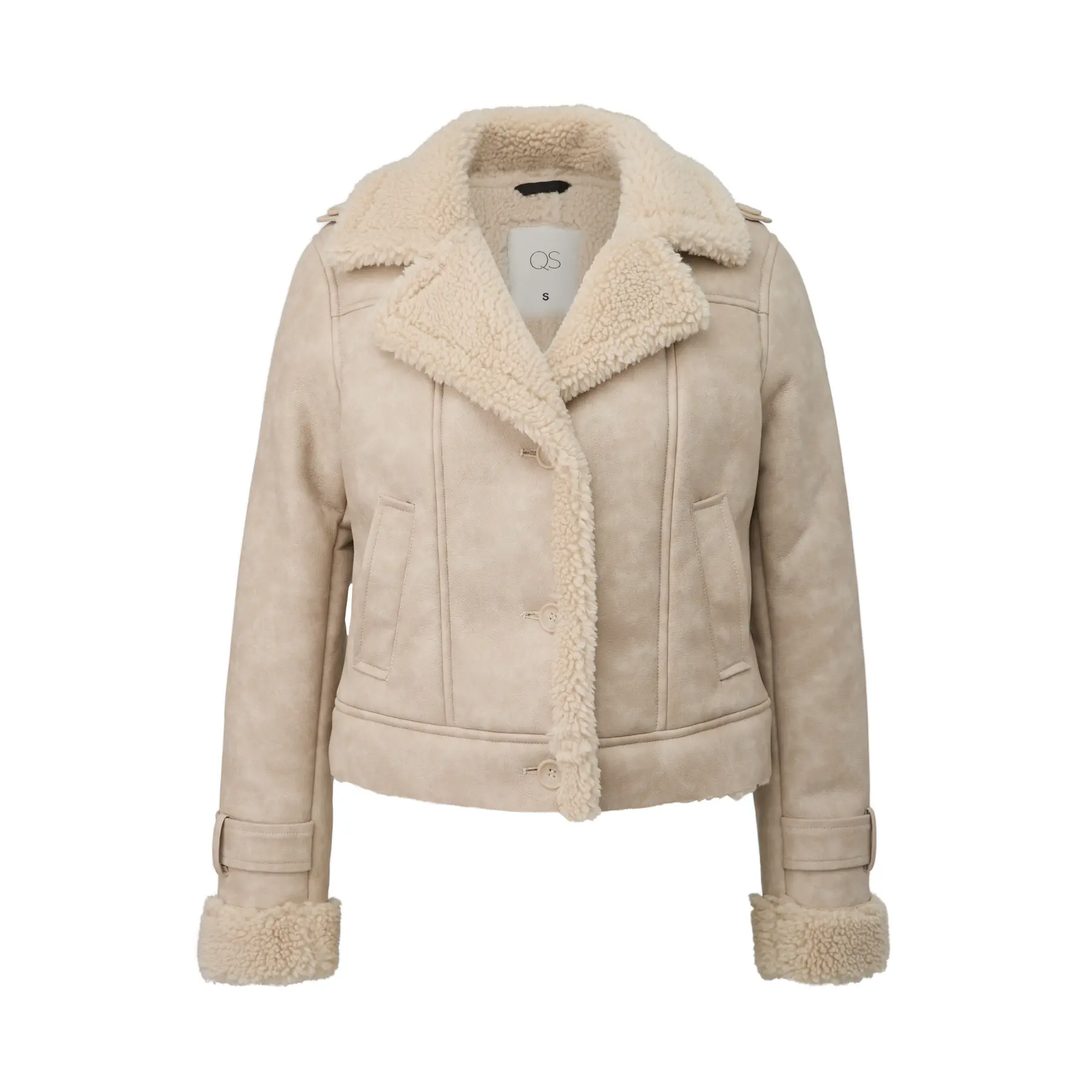 Kurze Lammfelljacke für Damen QS