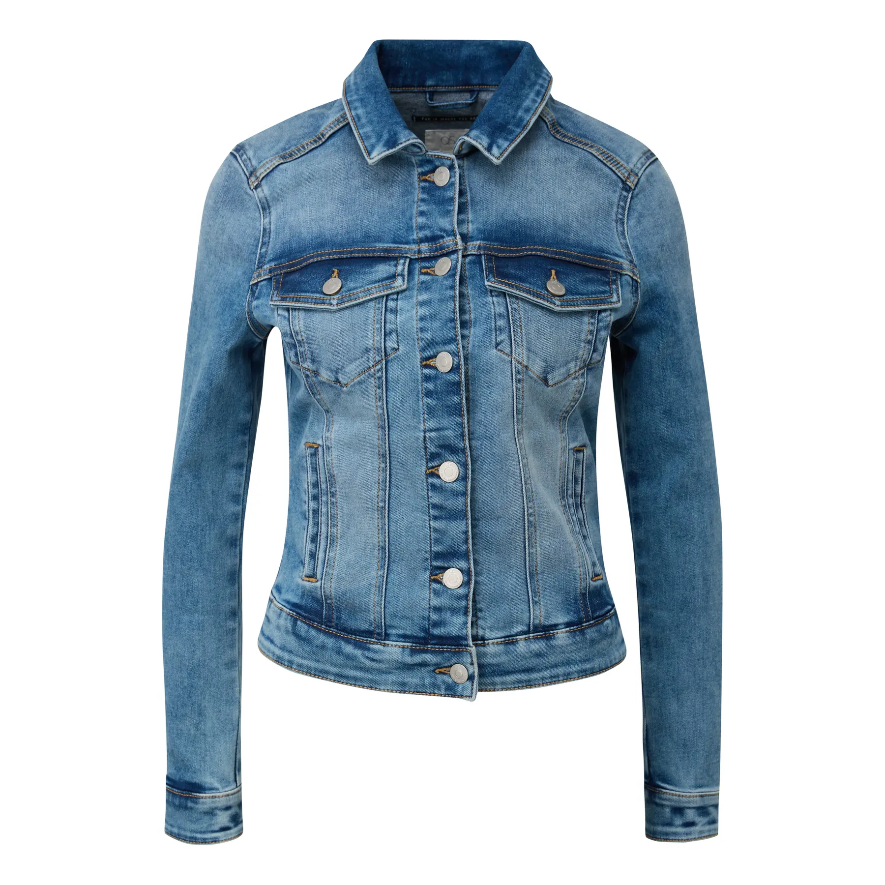 Authentisch gewaschene Jeansjacke Damen QS