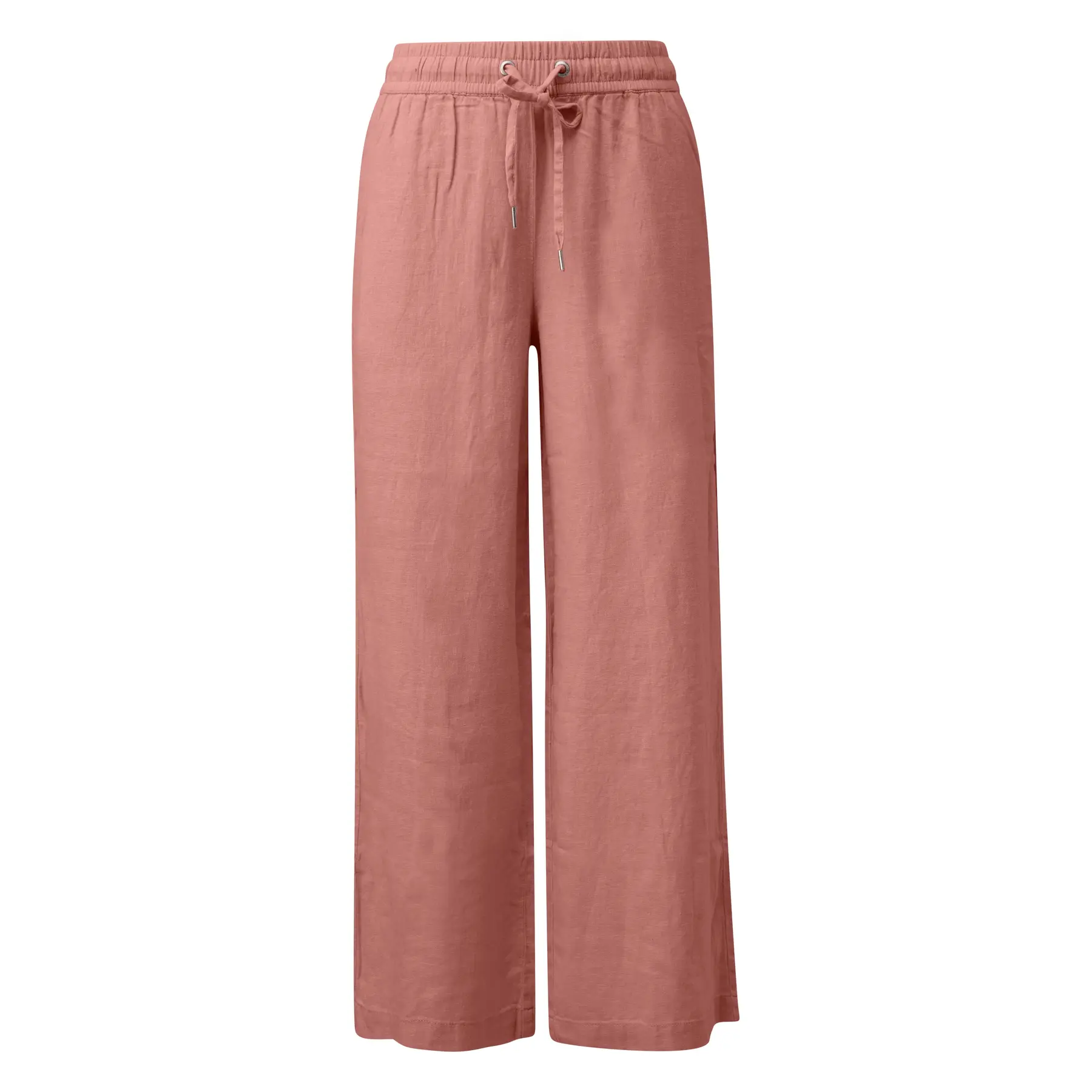 Weite Hose aus Leinenmix mit elastischem Bund für Damen QS