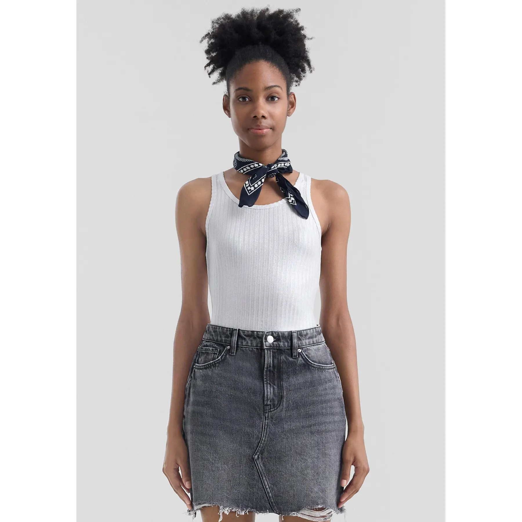 Damen-Top mit breiten Rippen QS
