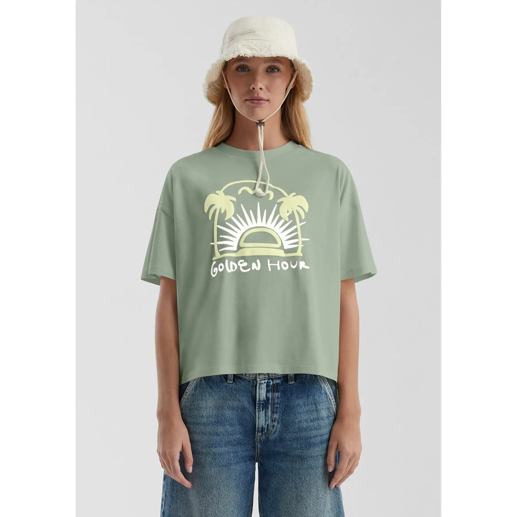 T-Shirt mit 3D-Druck Damen QS