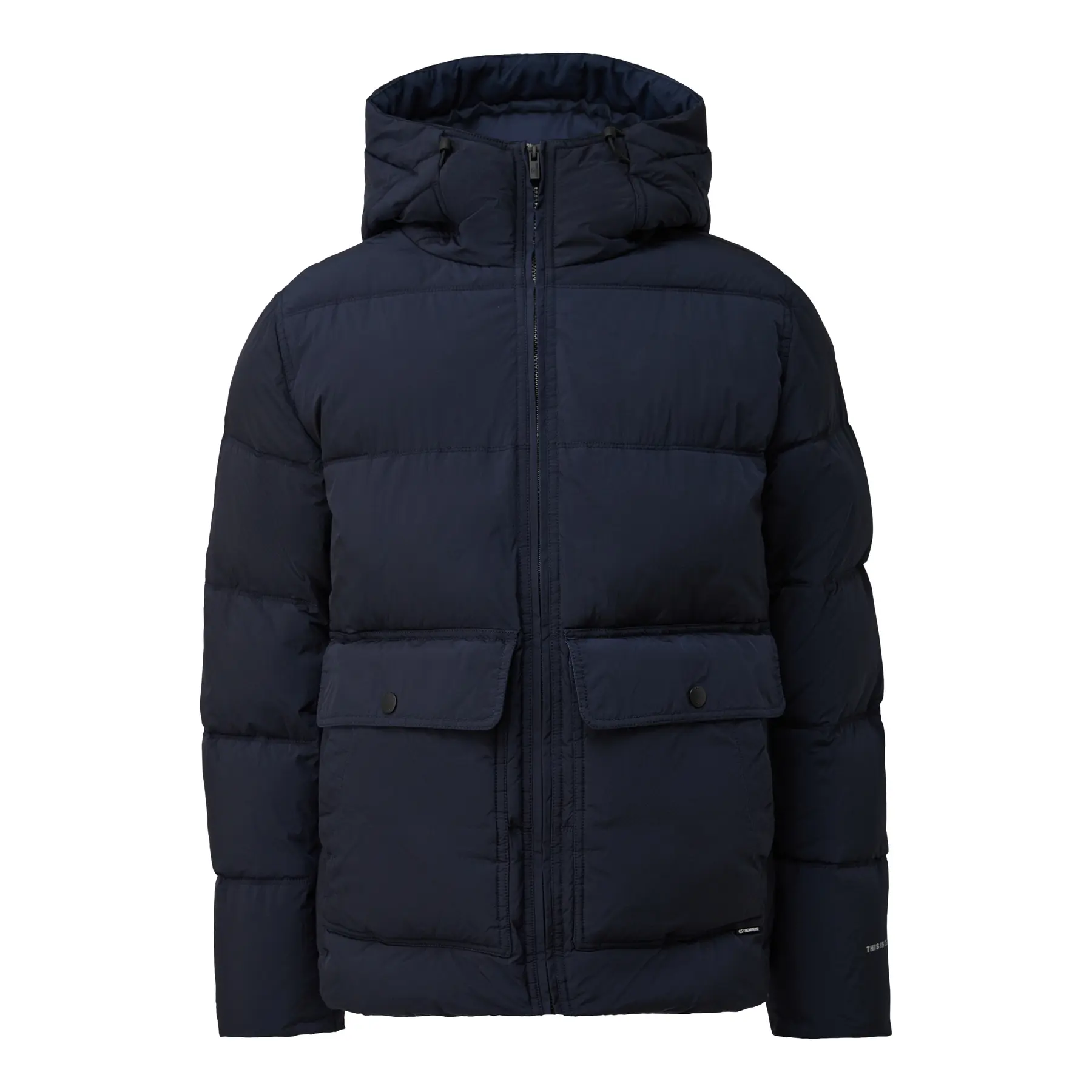 Knitter Kapuzenjacke aus gewaschenem Nylon mit Reißverschluss QS