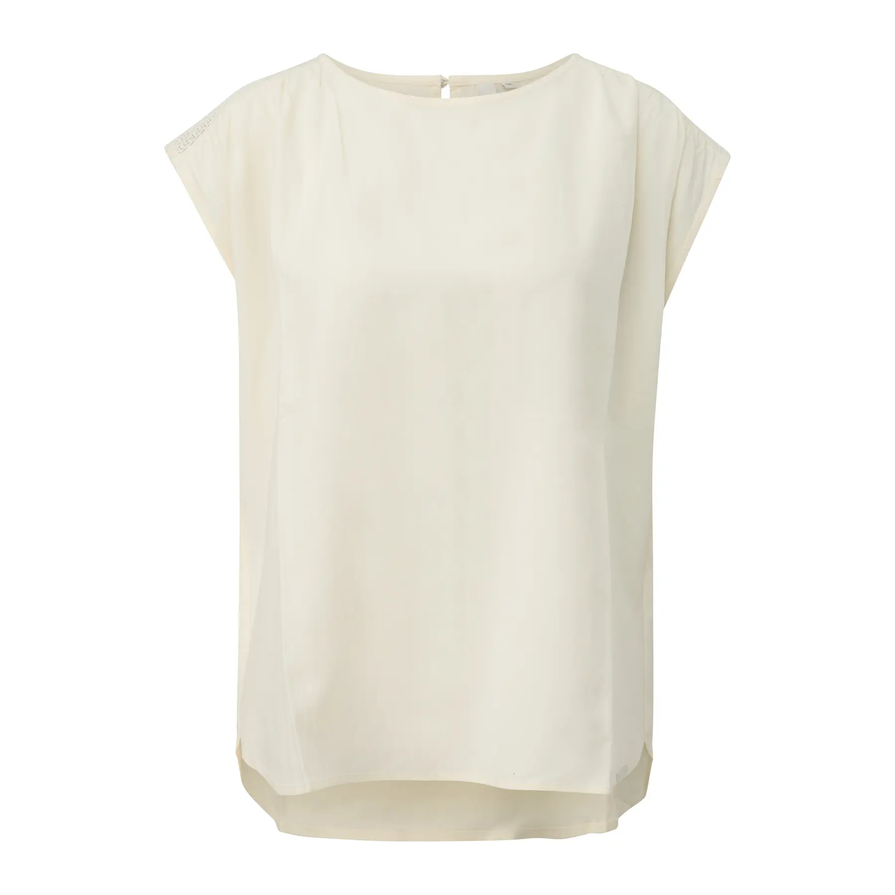 Bluse mit transparenten Spitzen-Einsätzen an den Schultern für Damen QS