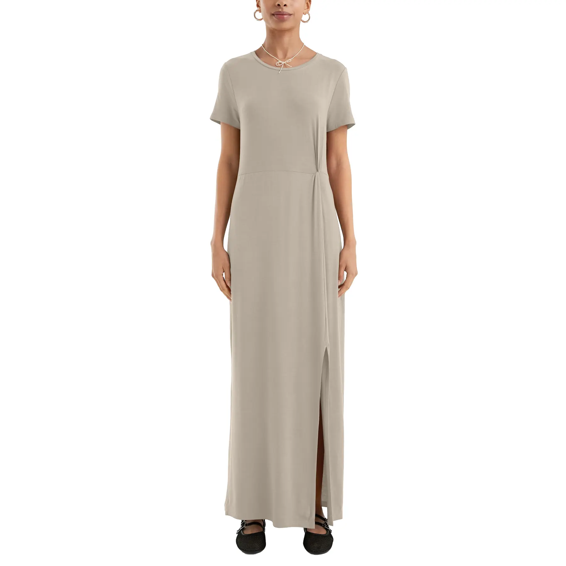 Jersey Dress With Bow Detail Women Qs