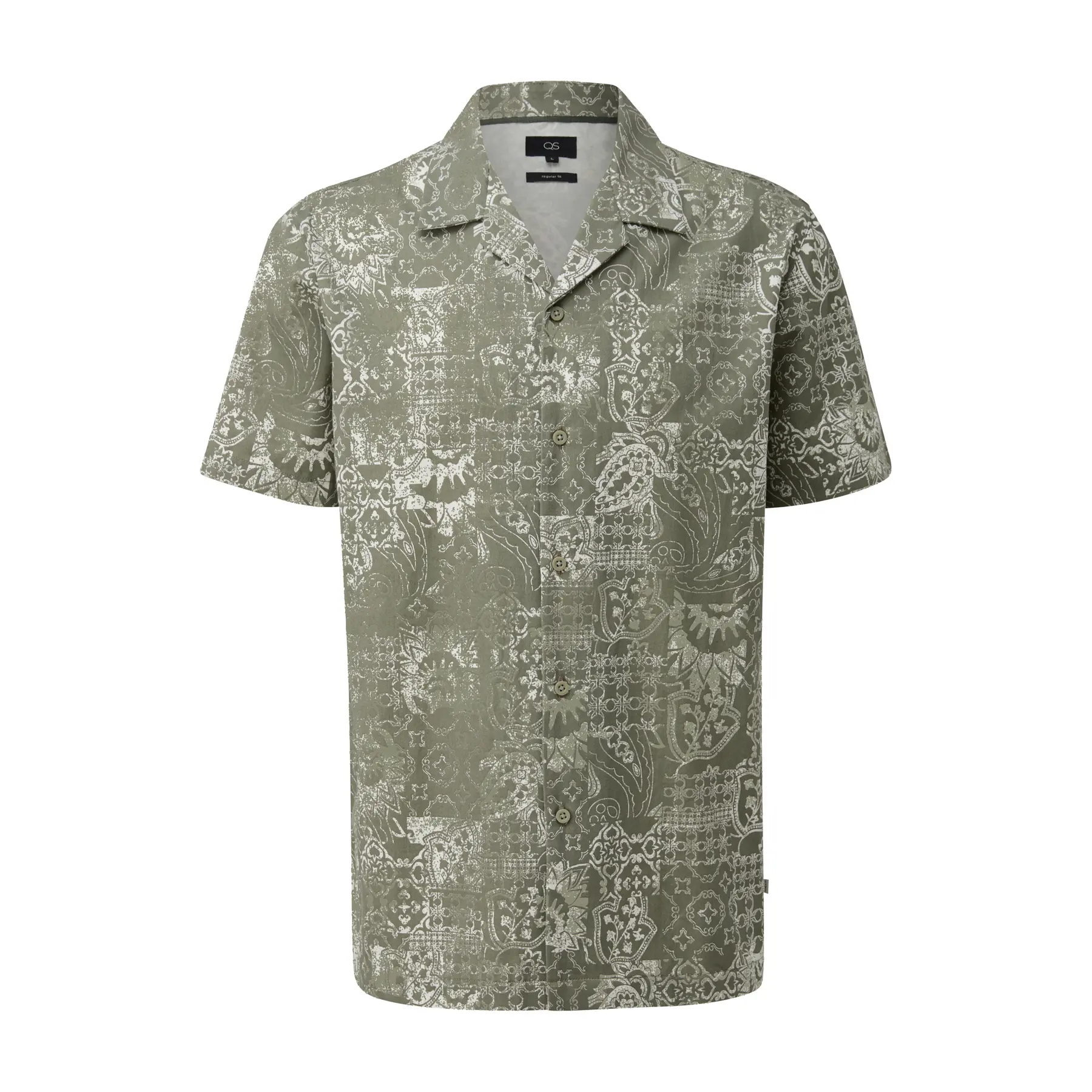 Relaxed Fit Printed Cotton Shirt Qs