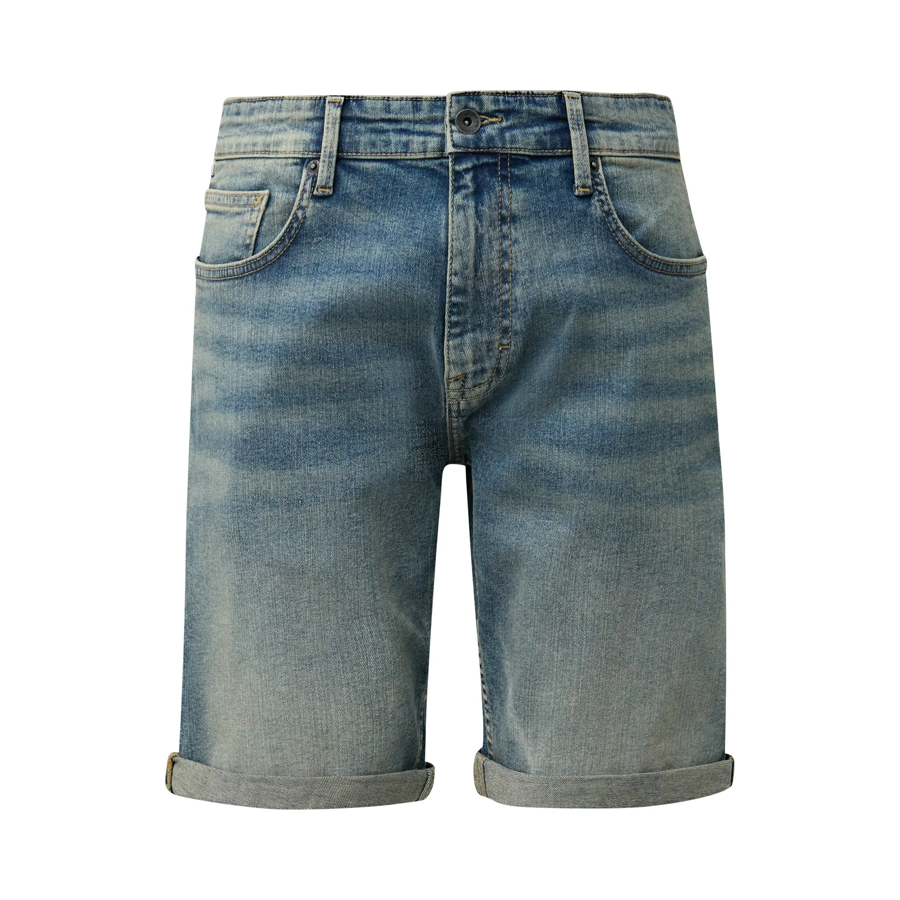 Vintage-Baumwoll-Shorts mit Waschung QS