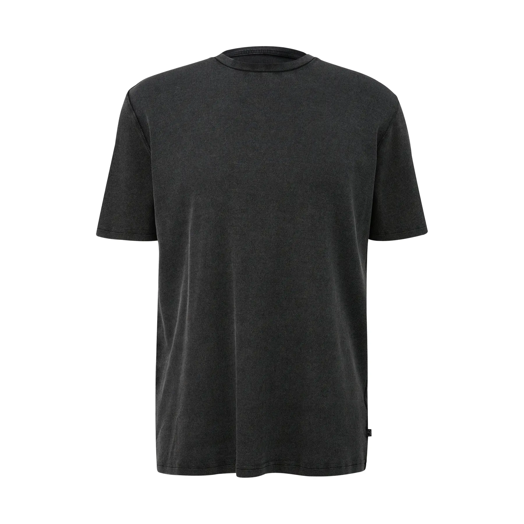 T-shirt met ribbelstructuur QS