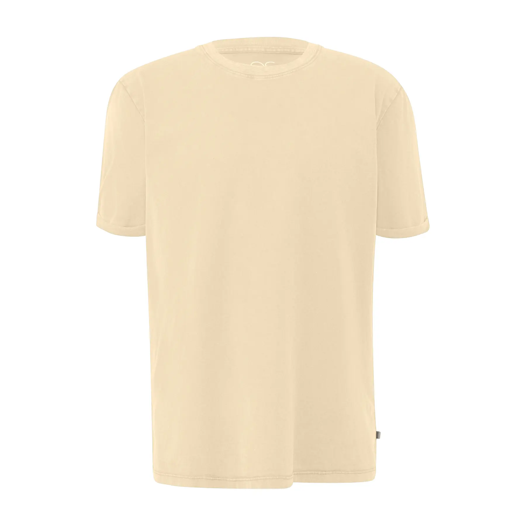 Einfarbiges Rundhals-T-Shirt QS