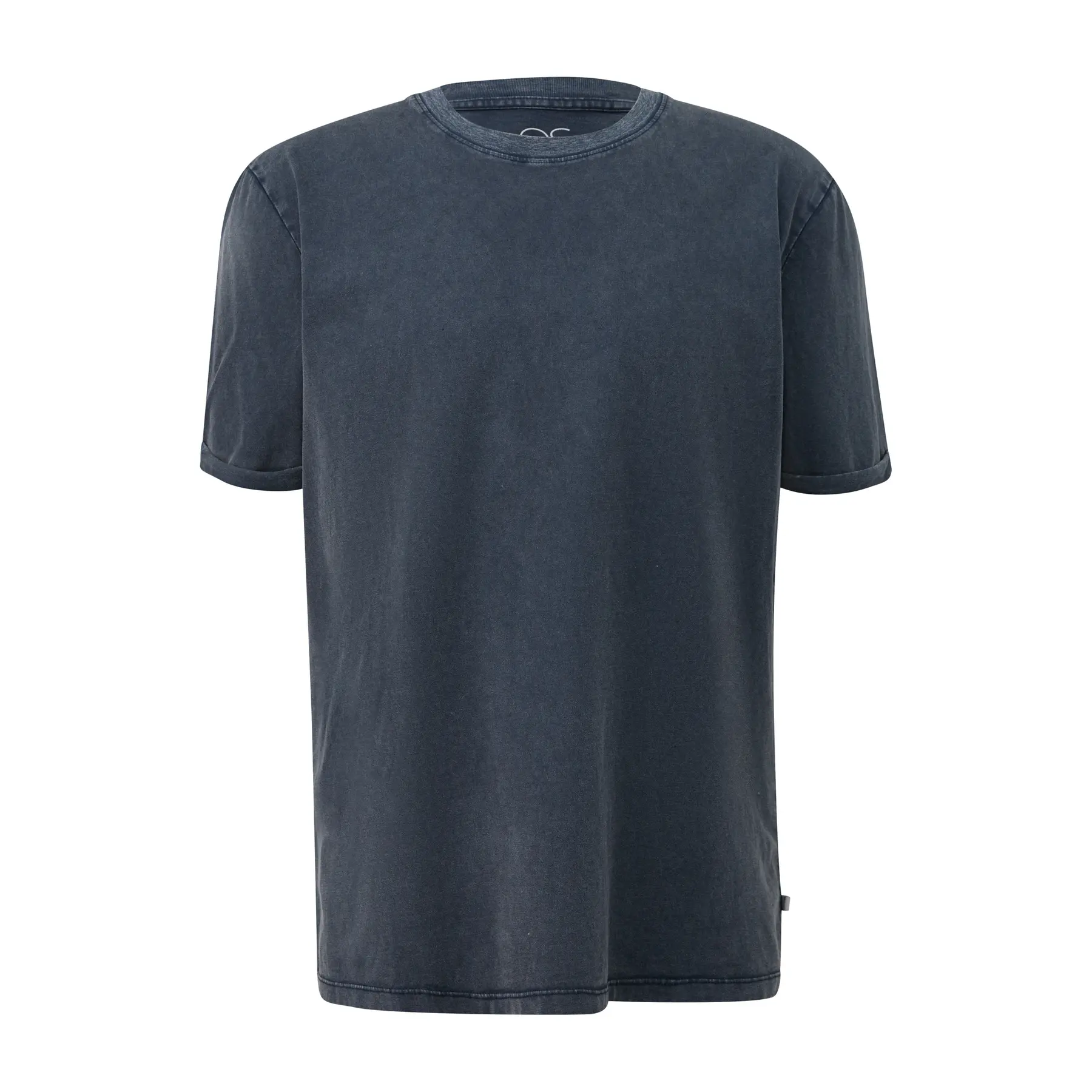 Einfarbiges Rundhals-T-Shirt QS