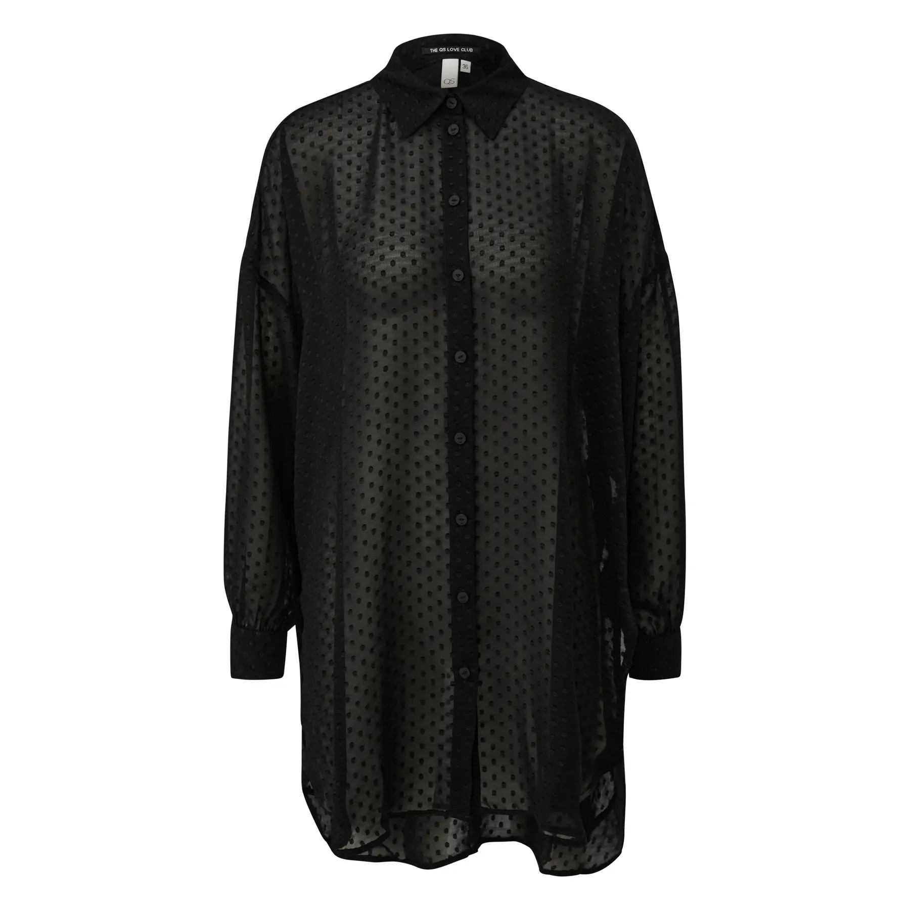 Lange, leicht transparente Bluse Damen QS