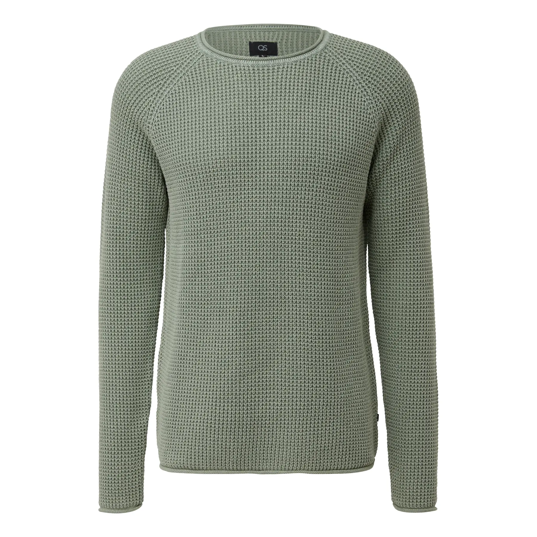 Pullover aus gewaschenem, luftdurchlässigem Strick QS