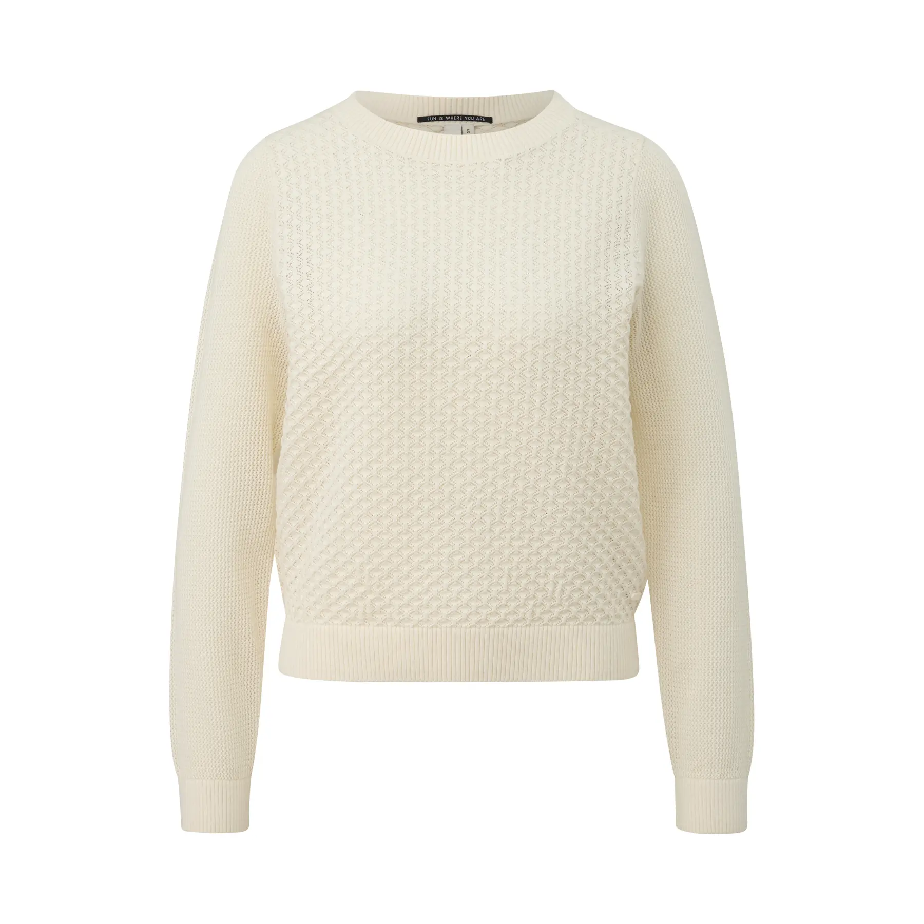 Pull aus Baumwolle mit Lochmuster für Damen QS