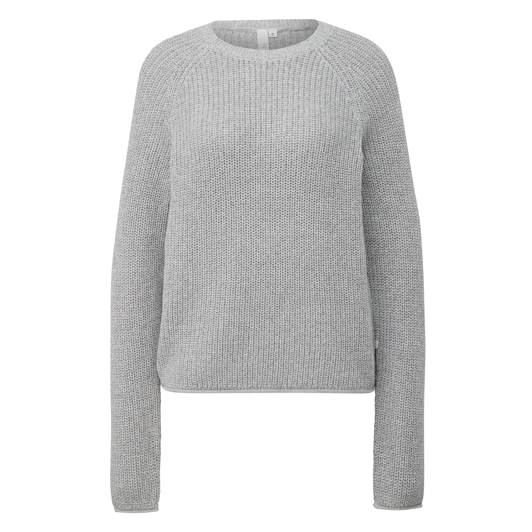 Raglan-Ärmel Pullover mit meliertem Strick für Damen QS