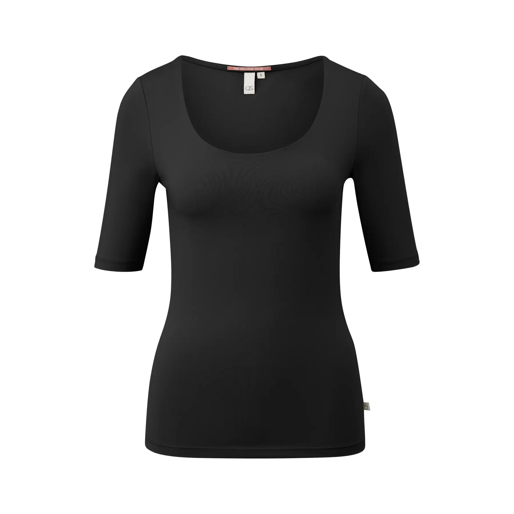 T-Shirt Enganierte Passform Rundhals Damen QS