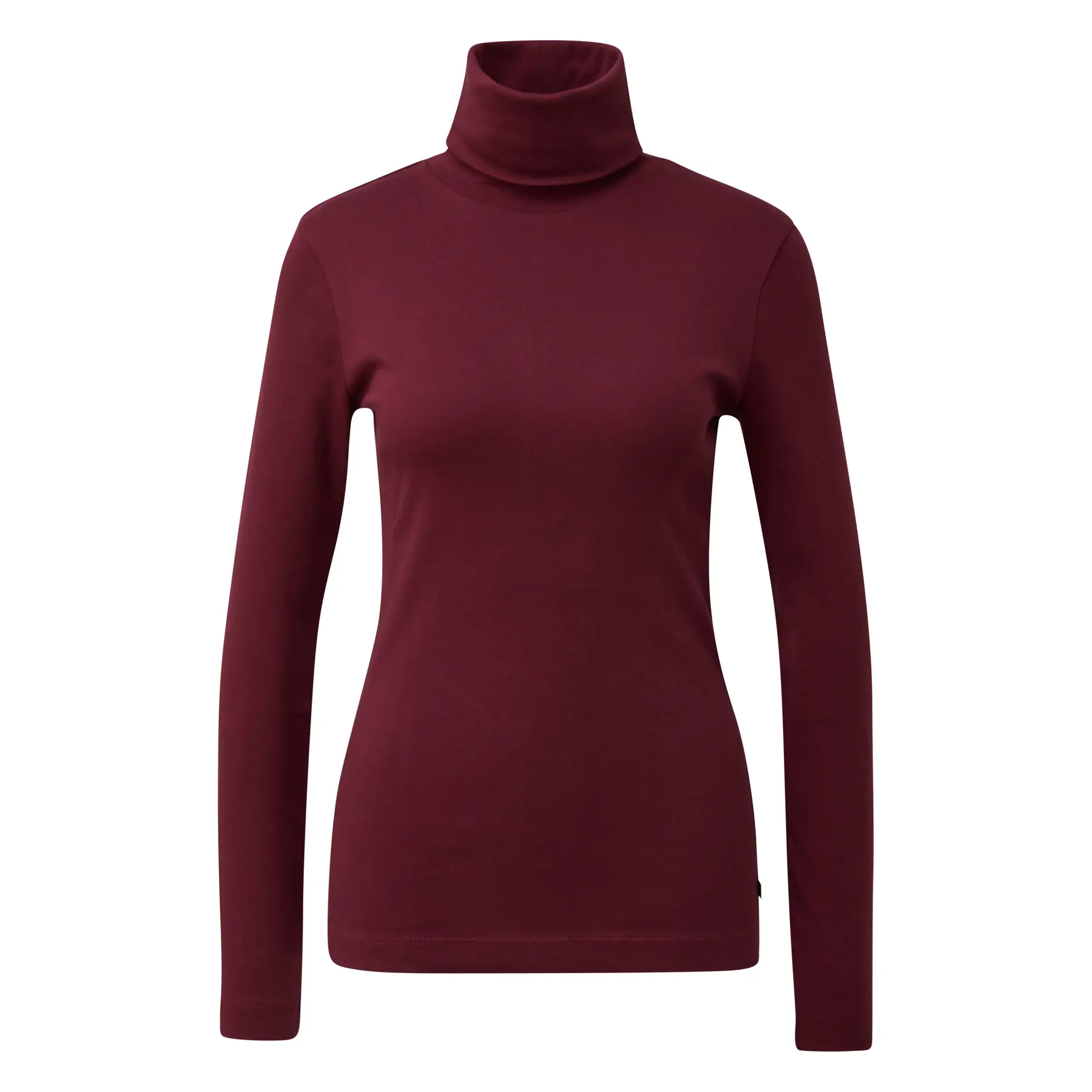 Women's Fitted Long Sleeve Roll Neck T-Shirt Qs