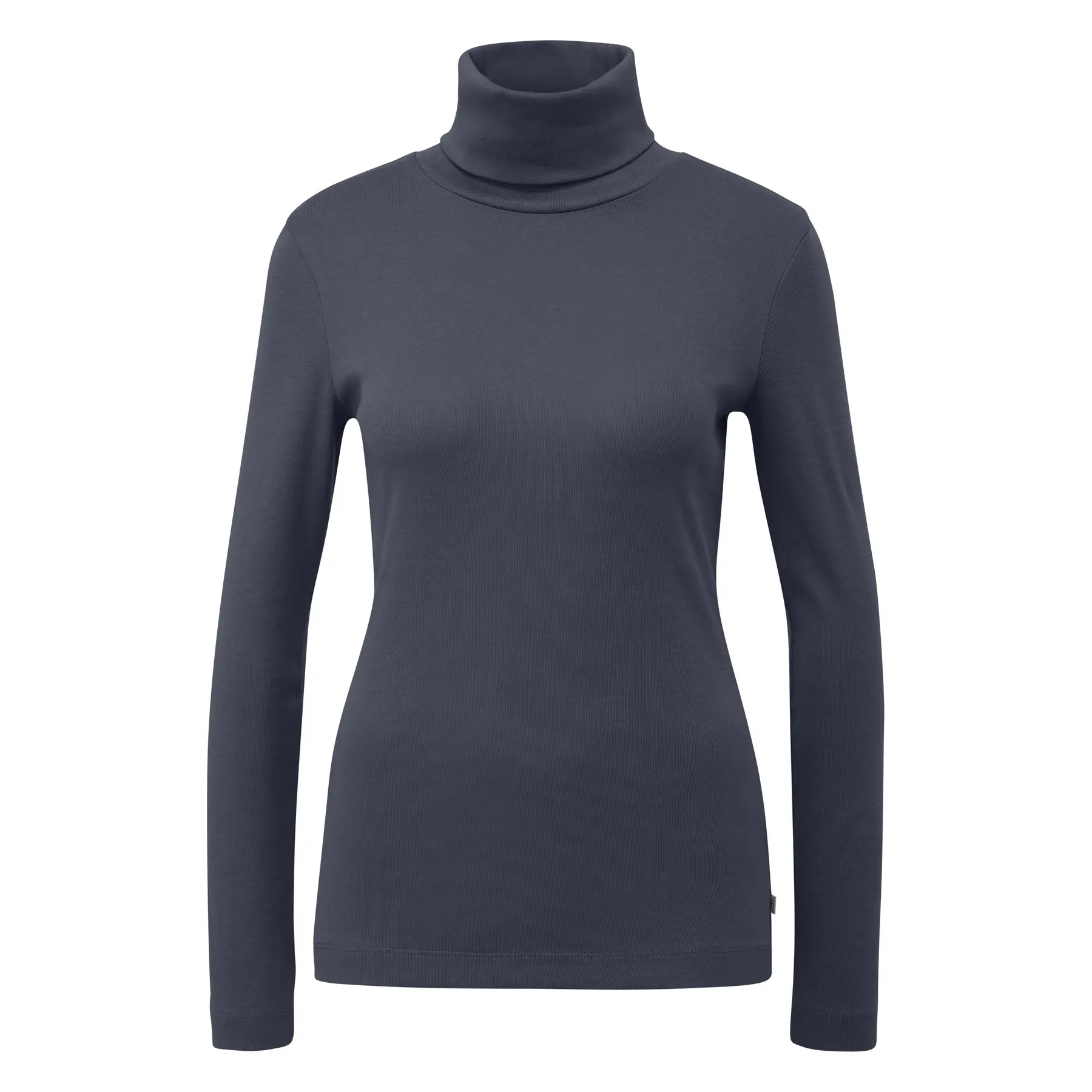 Women's Fitted Long Sleeve Roll Neck T-Shirt Qs