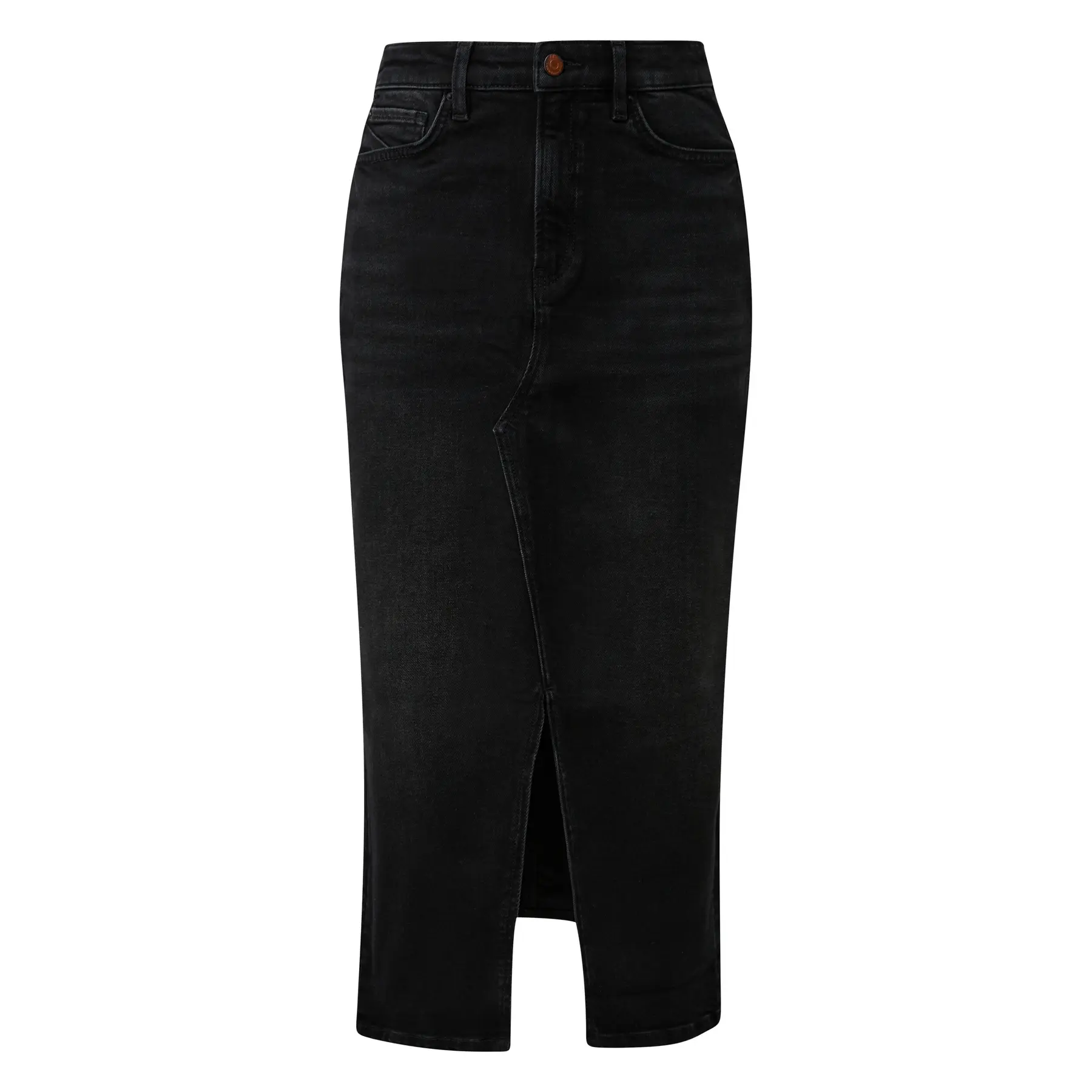 Hochtaillierte Jeans-Jupe mit fünf Taschen für Frauen QS