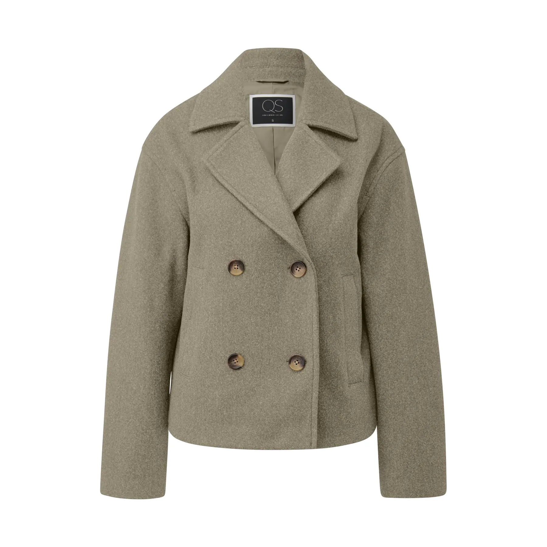 Optische Woll Cabanjacke Damen QS