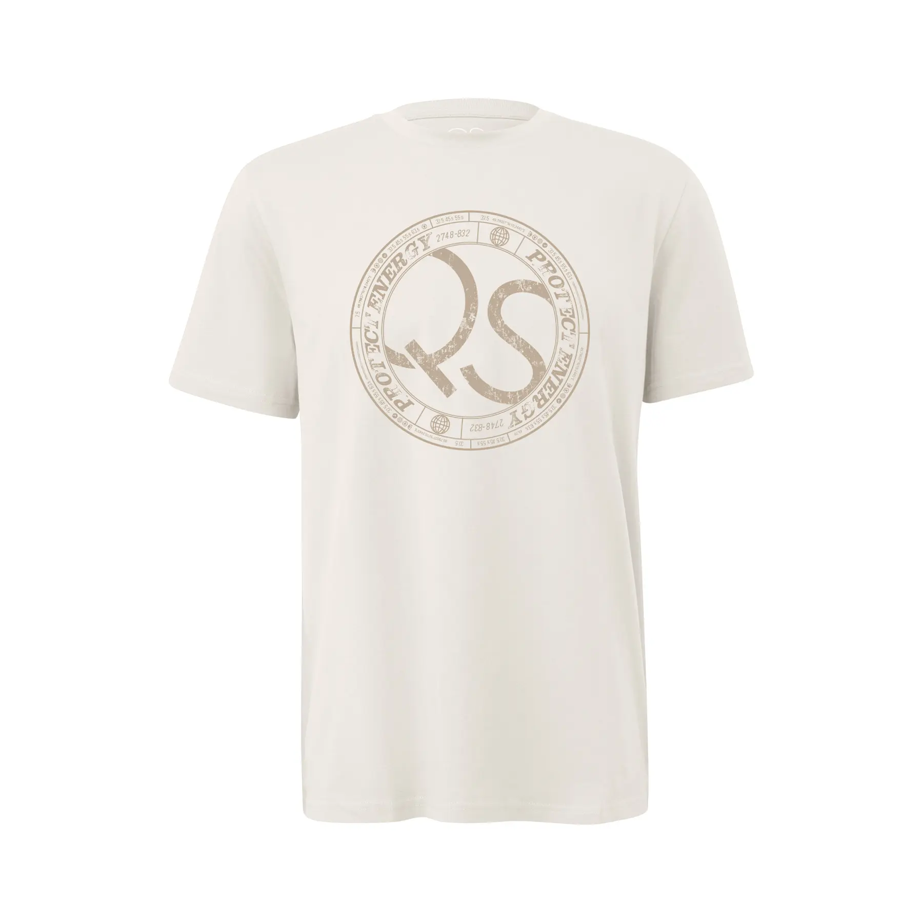 Basic T-Shirt mit Rundhalsausschnitt und Druck auf der Vorderseite QS