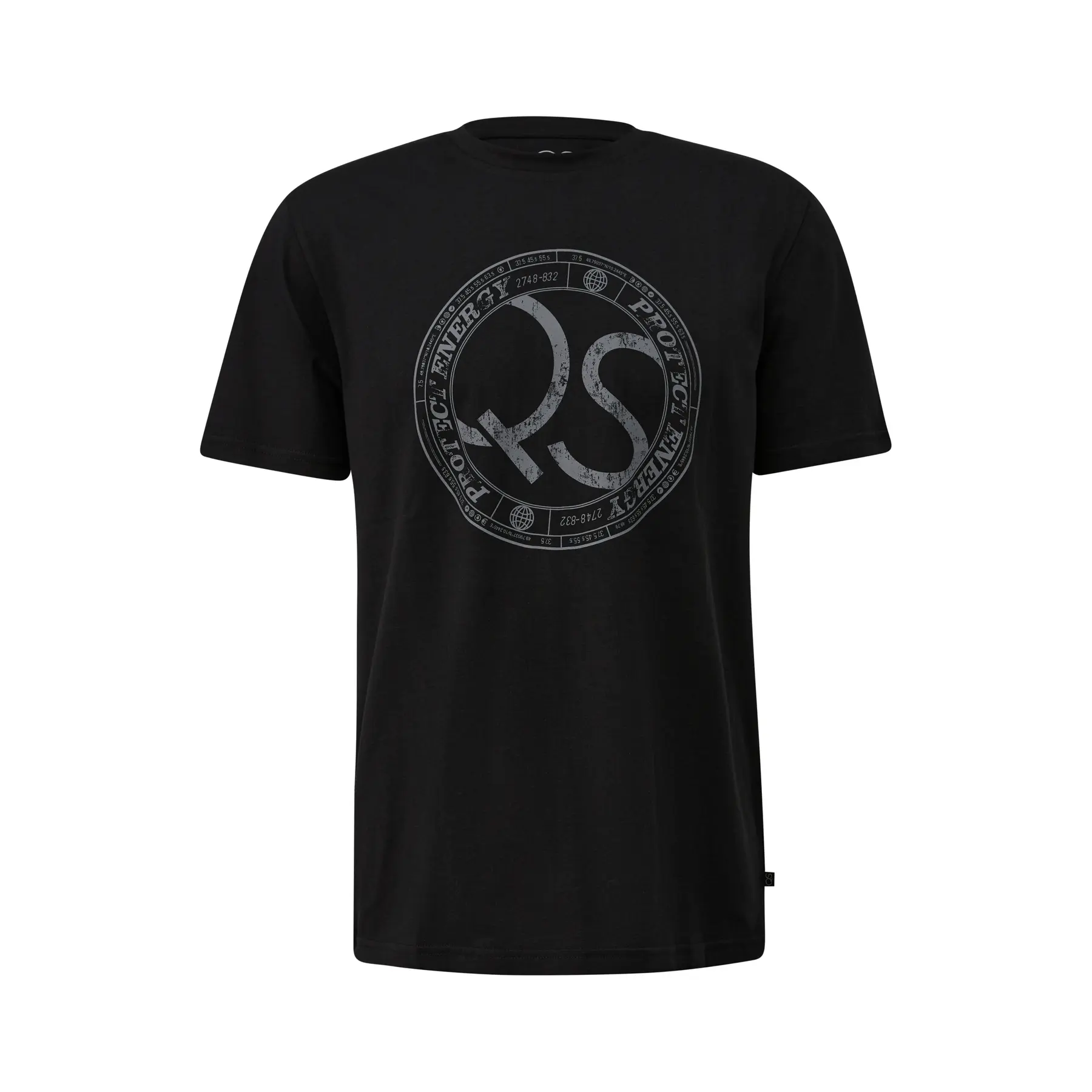 Basic T-Shirt mit Rundhalsausschnitt und Druck auf der Vorderseite QS