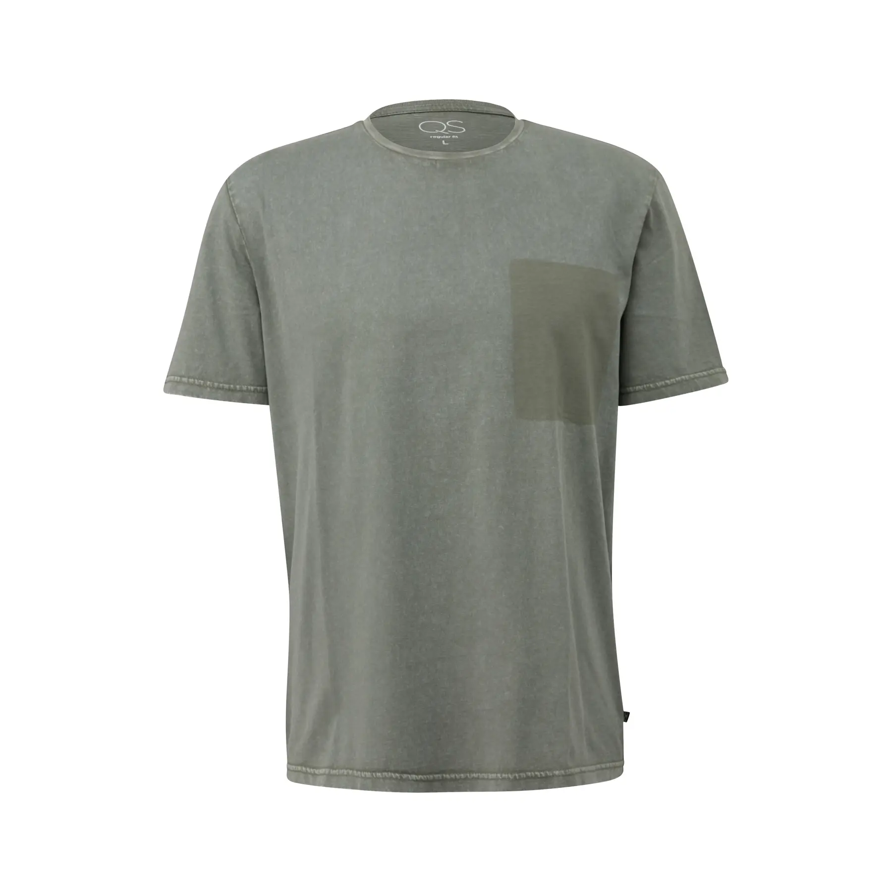 Auswaschbares T-Shirt mit Taschen- und Schatteneffekt QS
